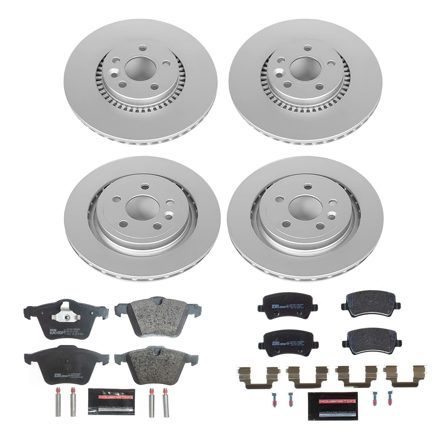Power Stop - ESK7637 - Front and Rear - Disc Brake Pad and Rotor Kit image 1