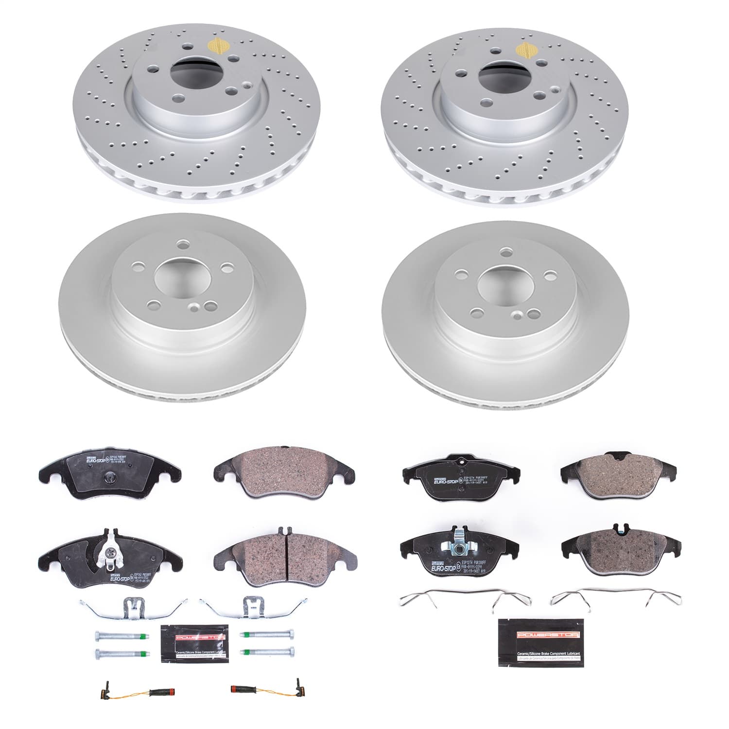 Power Stop - ESK7760 - Front and Rear - Disc Brake Pad and Rotor Kit image 1
