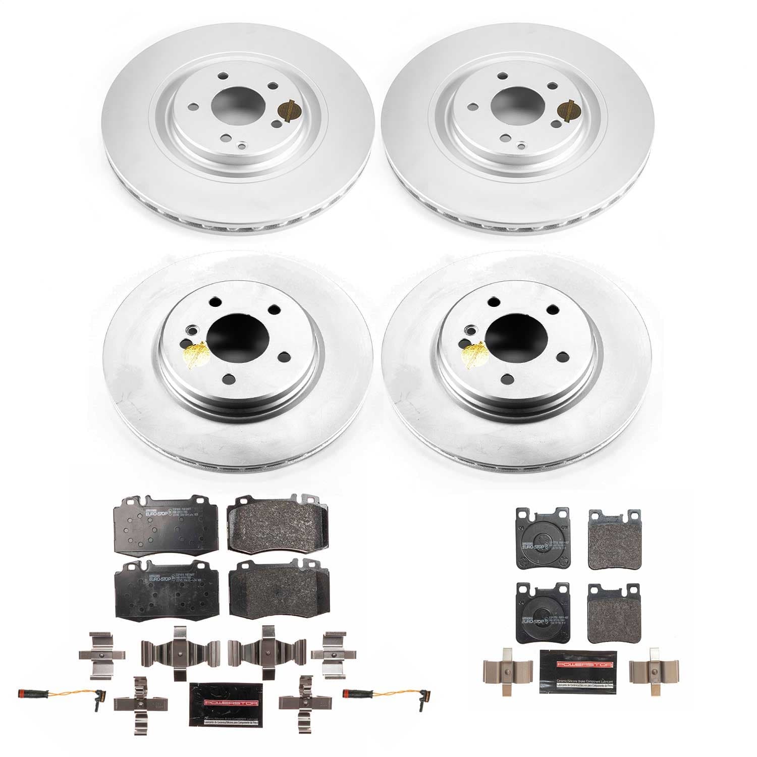 Power Stop - ESK7828 - Front and Rear - Disc Brake Pad and Rotor Kit image 1