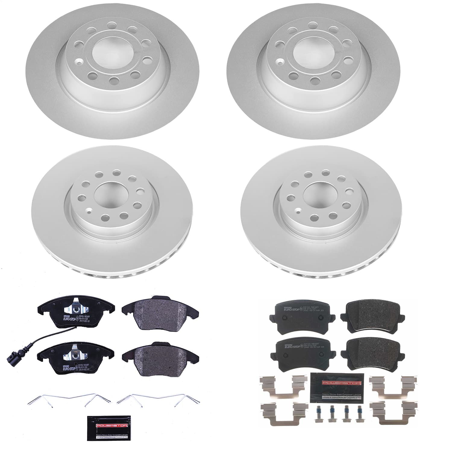 Power Stop - ESK7836 - Front and Rear - Disc Brake Pad and Rotor Kit image 1