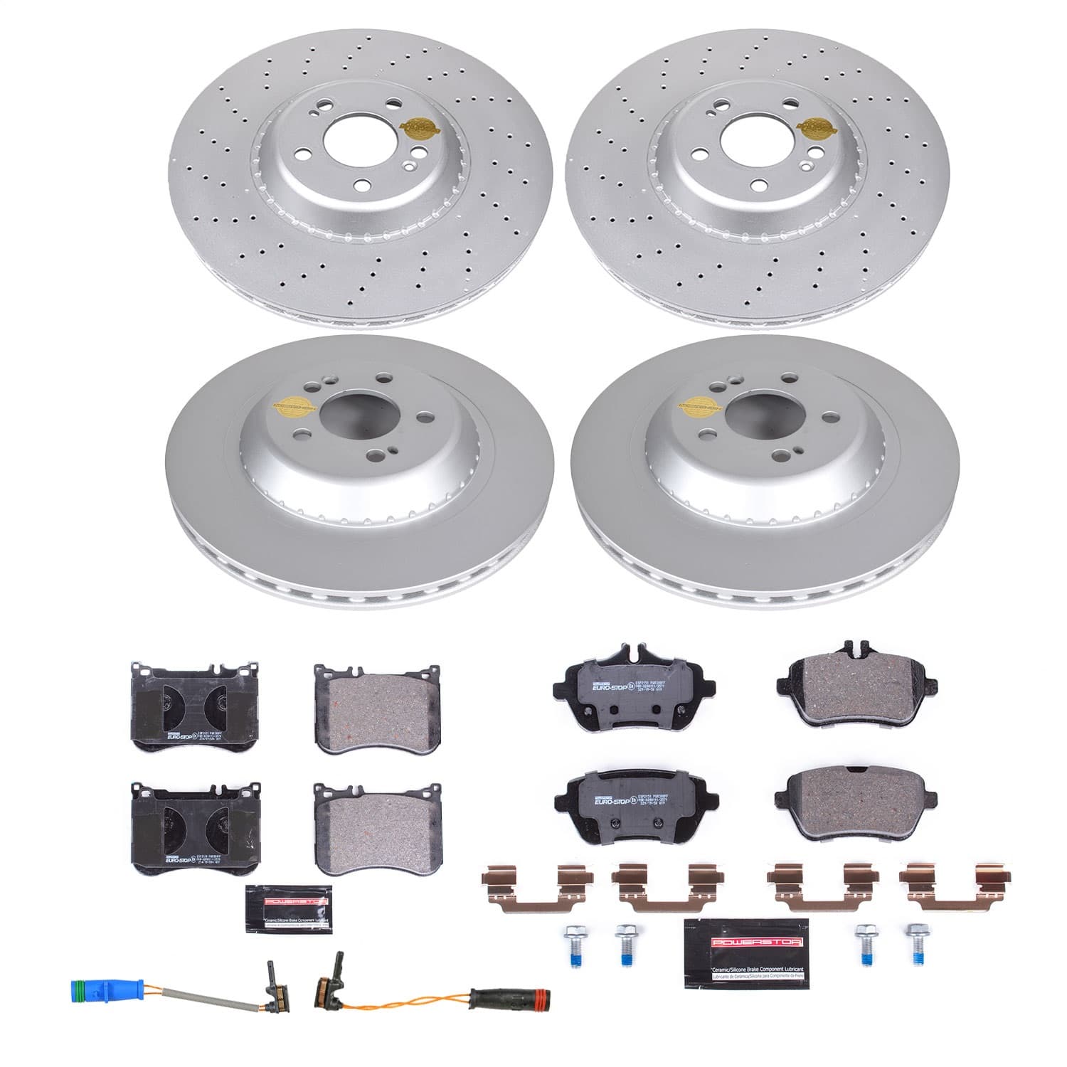 Power Stop - ESK7853 - Front and Rear - Disc Brake Pad and Rotor Kit image 1