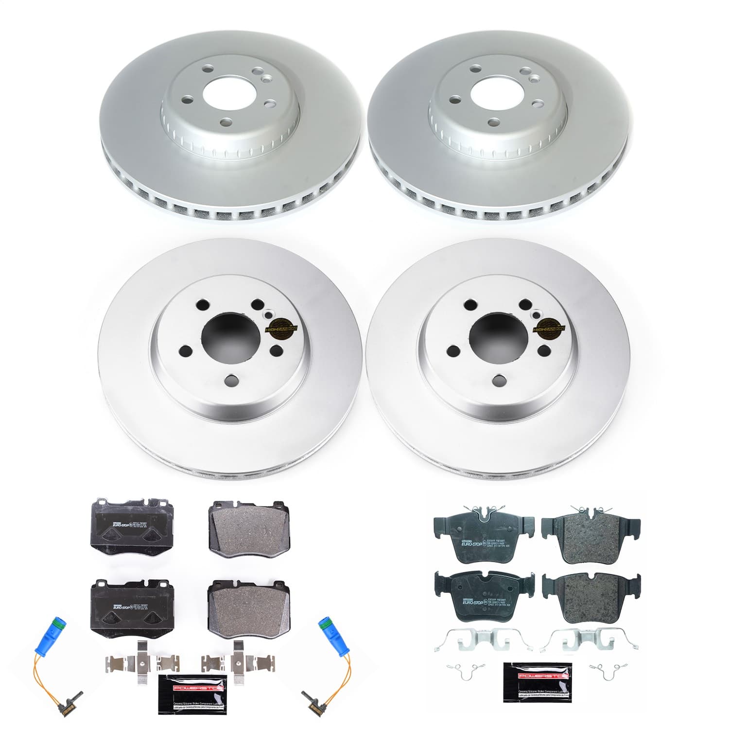 Power Stop - ESK7970 - Front and Rear - Disc Brake Pad and Rotor Kit image 1