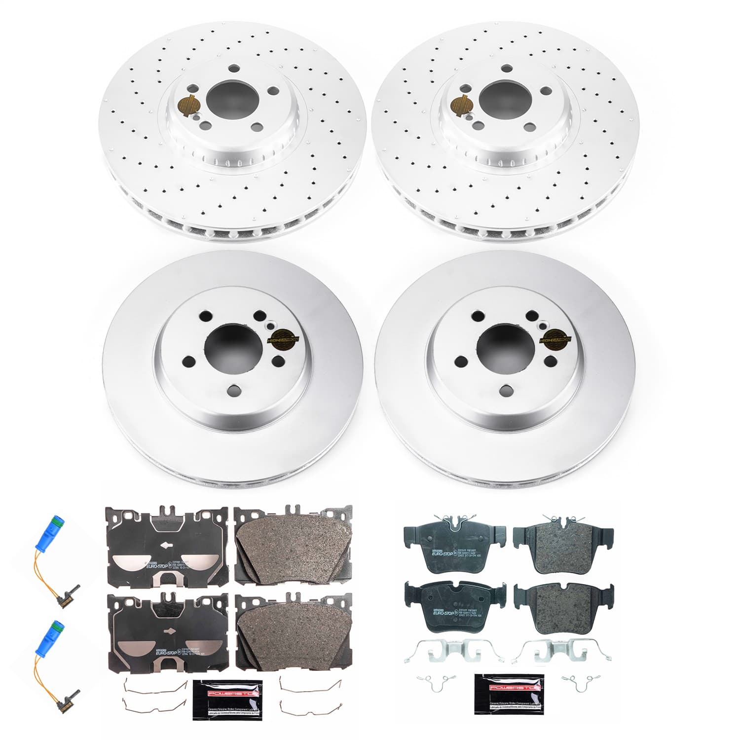 Power Stop - ESK7988 - Front and Rear - Disc Brake Pad and Rotor Kit image 1
