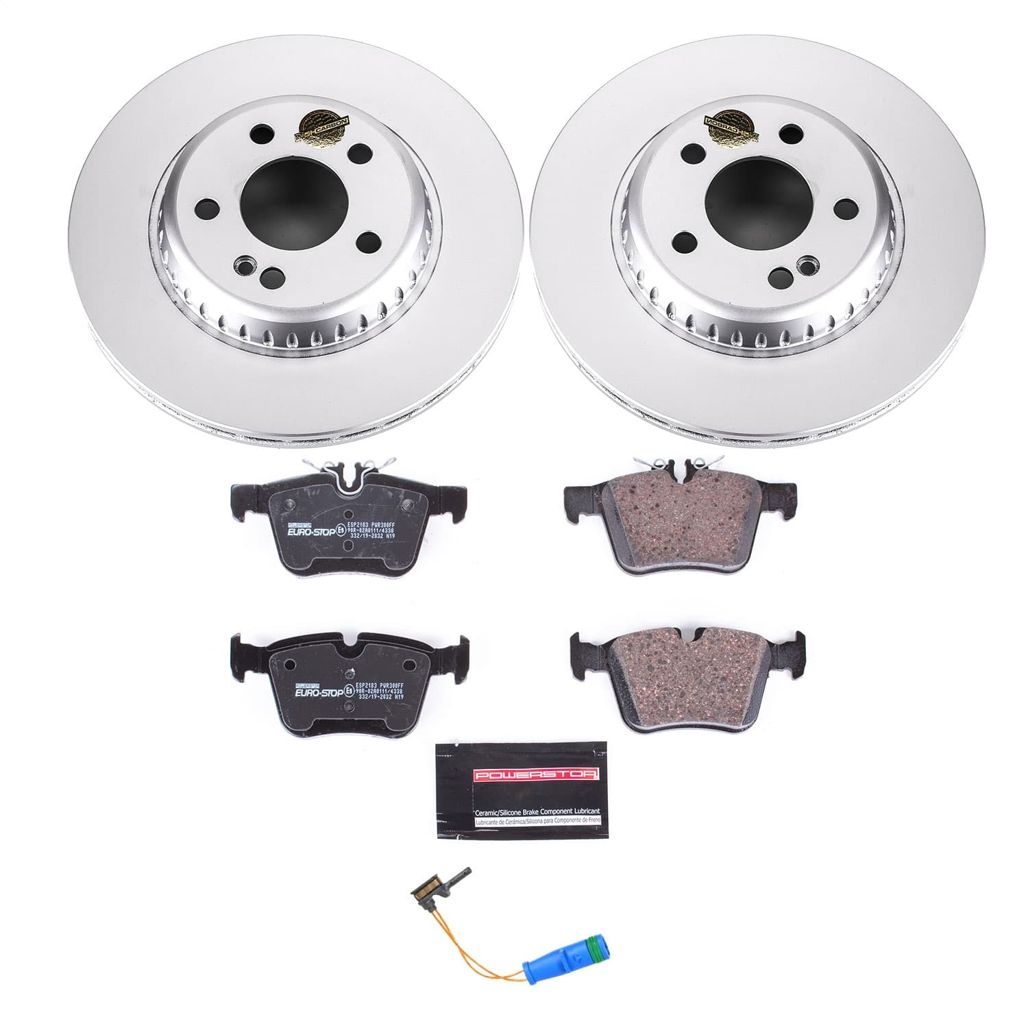 Power Stop - ESK8047 - Rear - Disc Brake Pad and Rotor Kit image 1