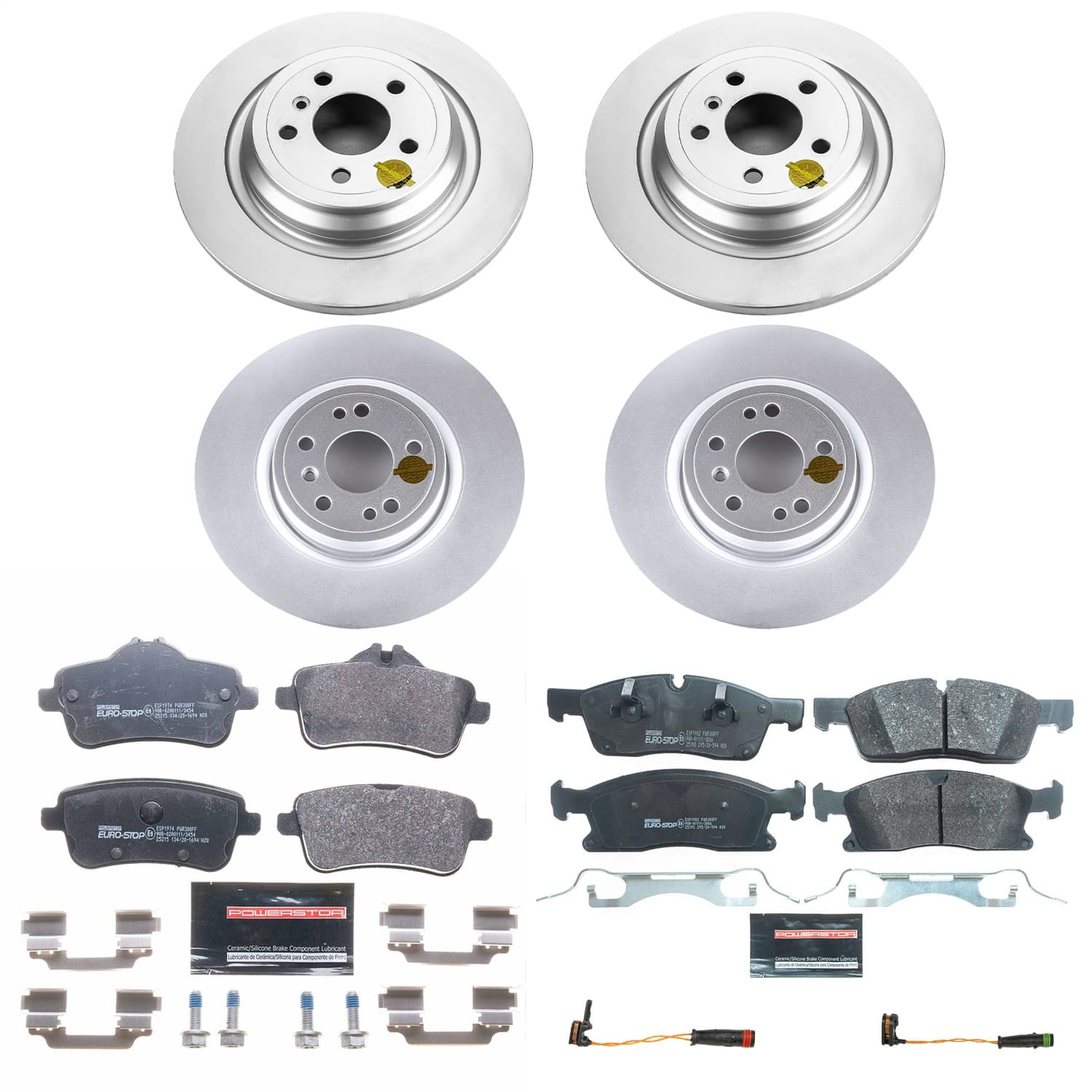 Power Stop - ESK8115 - Front and Rear - Disc Brake Pad and Rotor Kit image 1