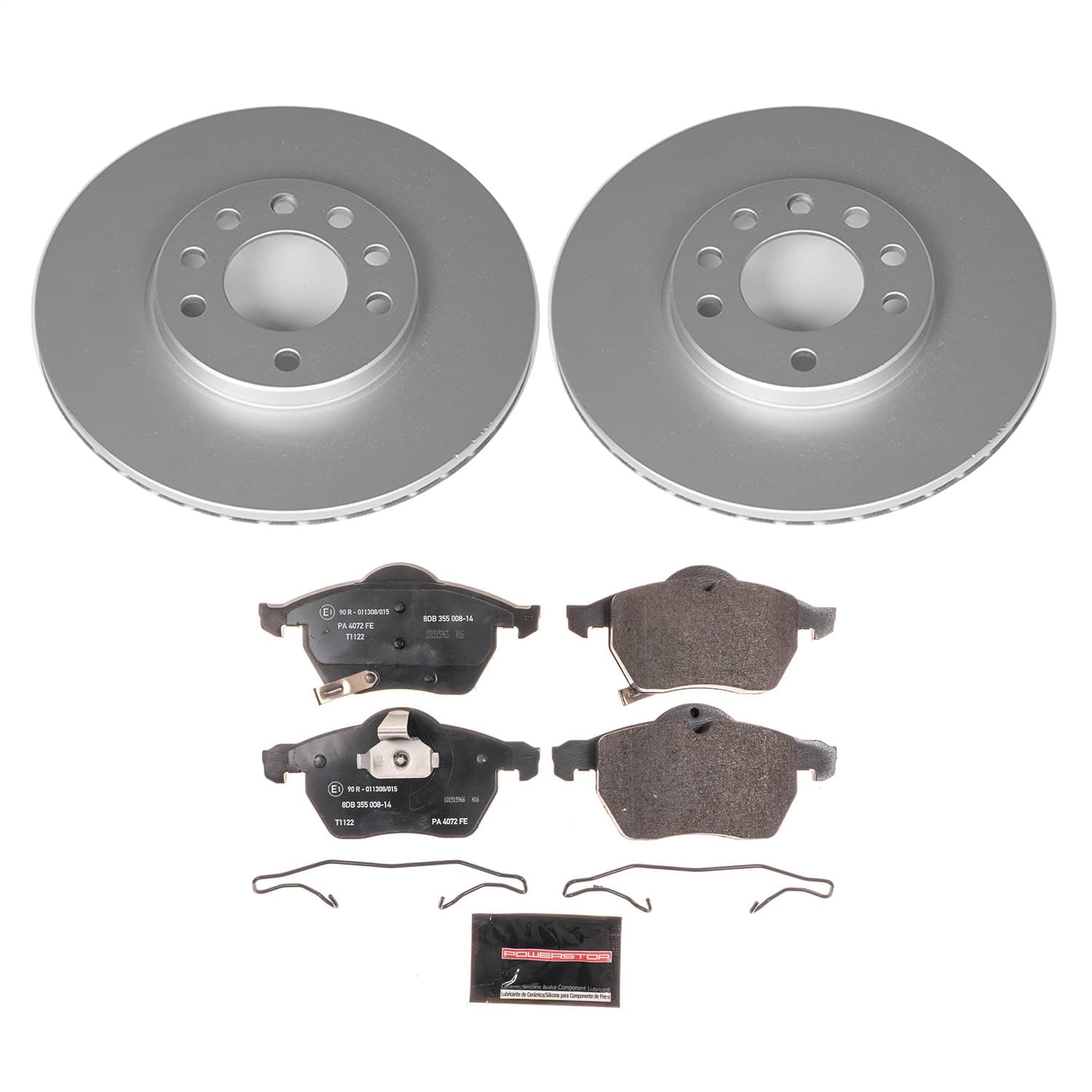 Power Stop - ESK834 - Front - Disc Brake Pad and Rotor Kit image 1