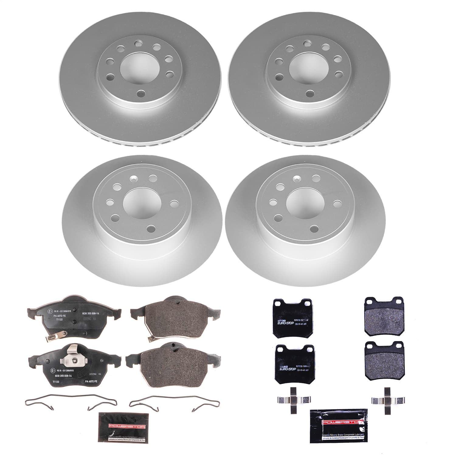 Power Stop - ESK835 - Front and Rear - Disc Brake Pad and Rotor Kit image 1