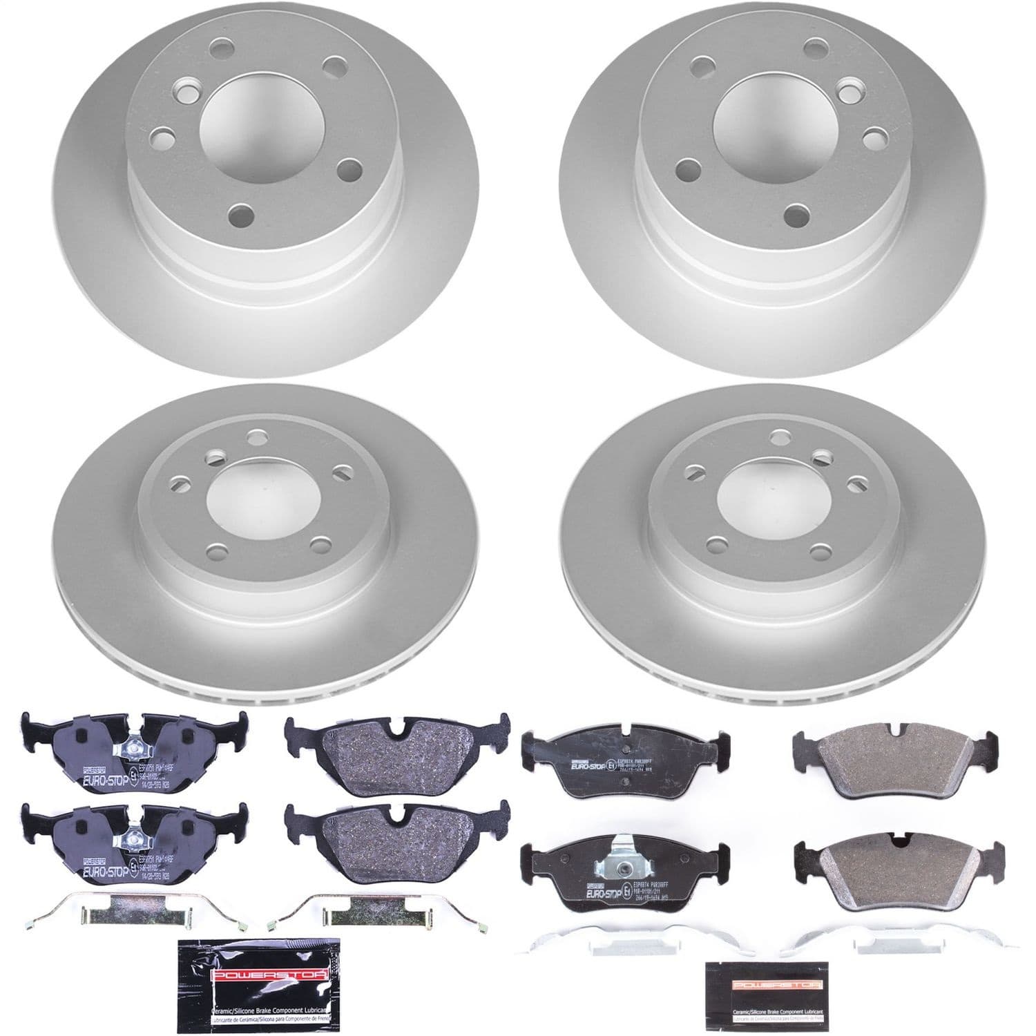 Power Stop - ESK870 - Front and Rear - Disc Brake Pad and Rotor Kit image 1