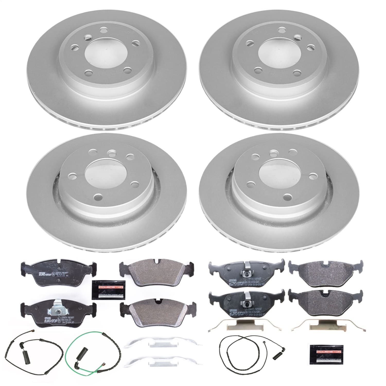 Power Stop - ESK871 - Front and Rear - Disc Brake Pad and Rotor Kit image 1