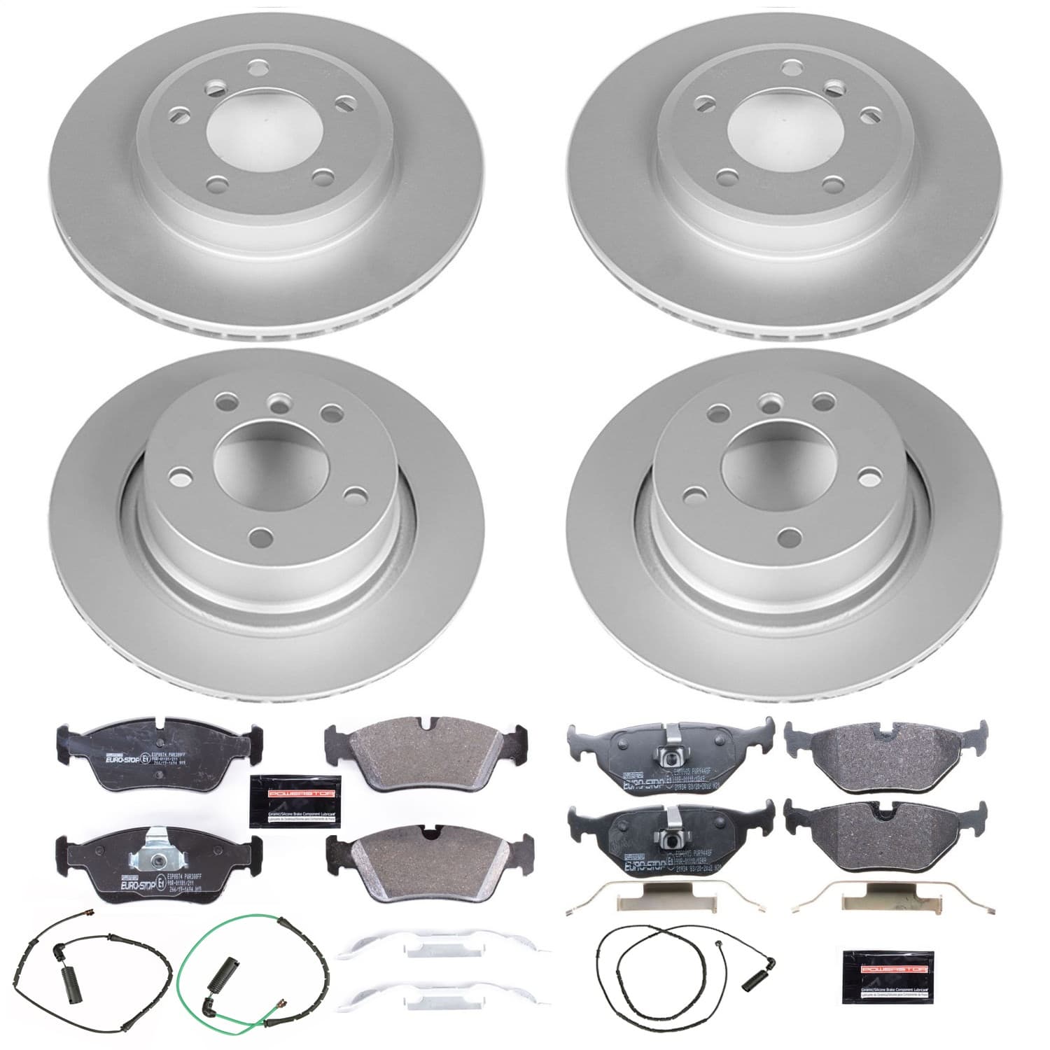 Power Stop - ESK874 - Front and Rear - Disc Brake Pad and Rotor Kit image 1