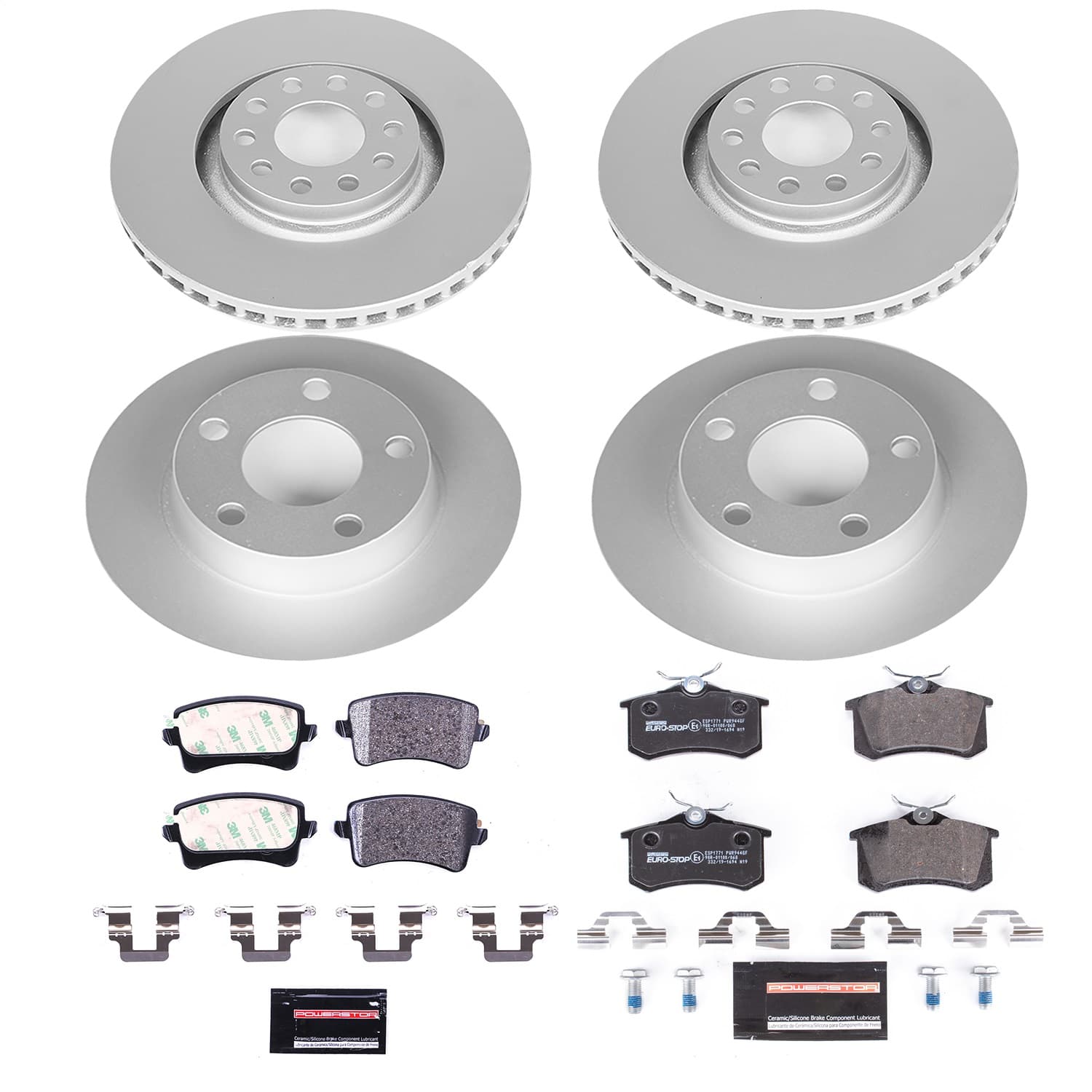 Power Stop - ESK889 - Front and Rear - Disc Brake Pad and Rotor Kit image 1