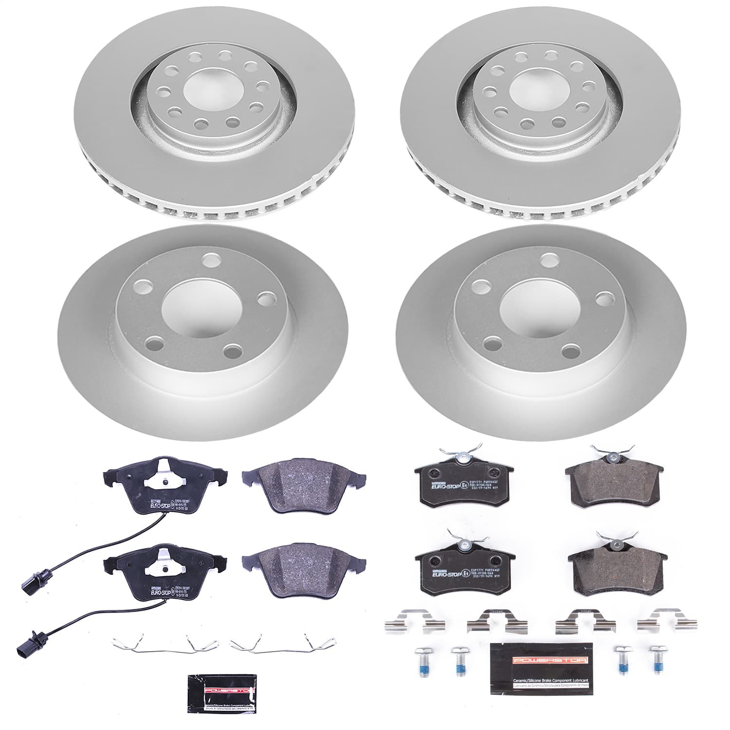 Power Stop - ESK892 - Front and Rear - Disc Brake Pad and Rotor Kit image 1