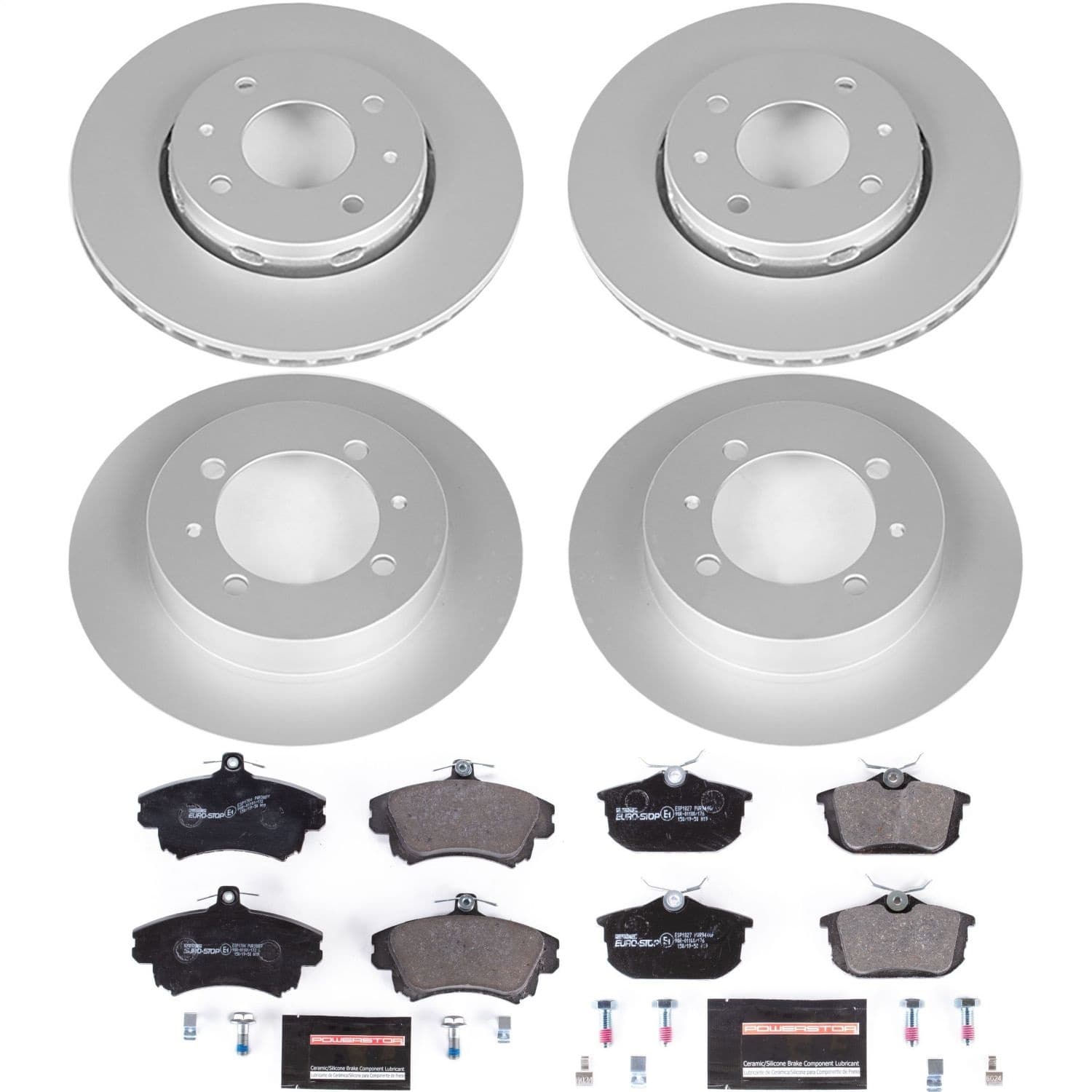 Power Stop - ESK912 - Front and Rear - Disc Brake Pad and Rotor Kit image 1