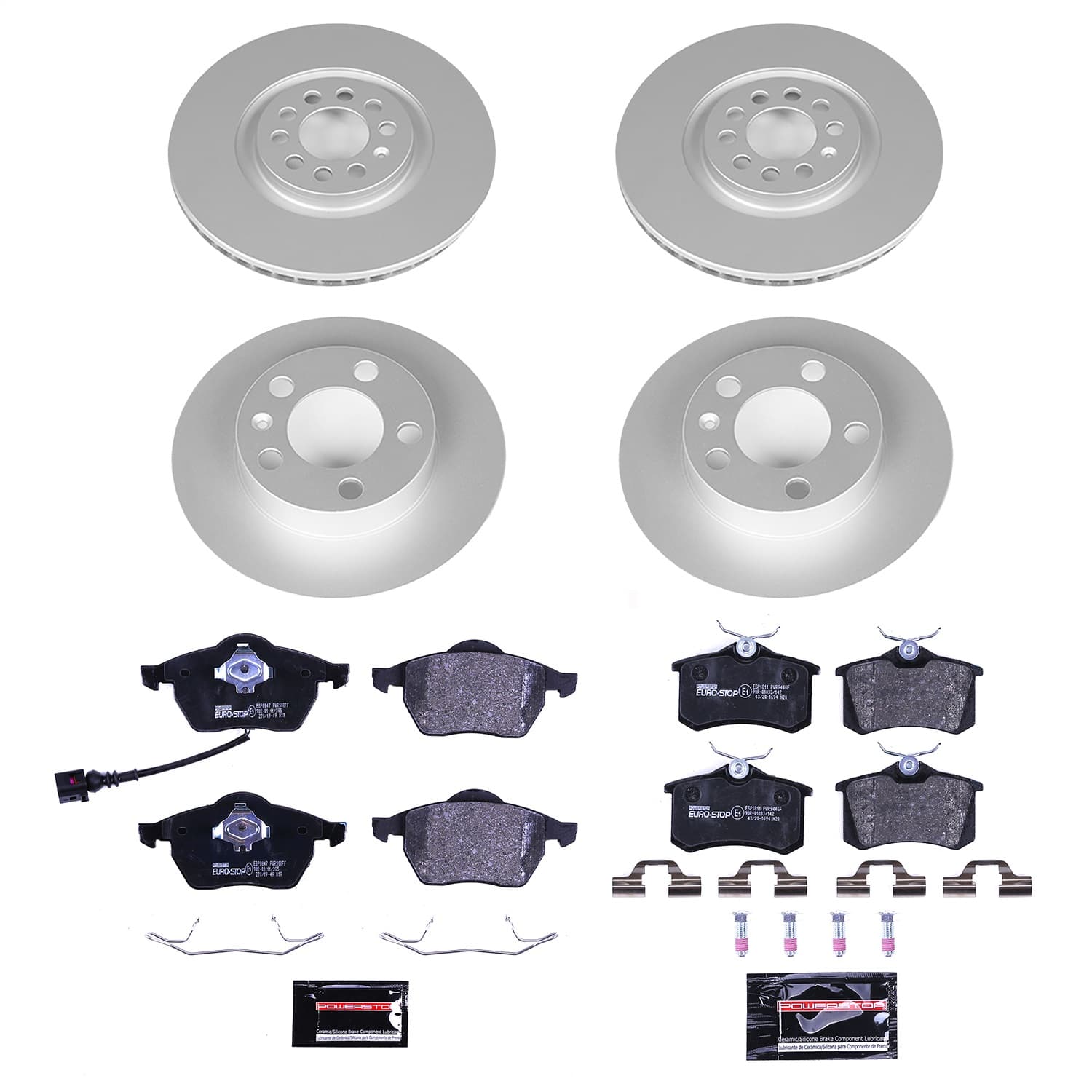 Power Stop - ESK915 - Front and Rear - Disc Brake Pad and Rotor Kit image 1