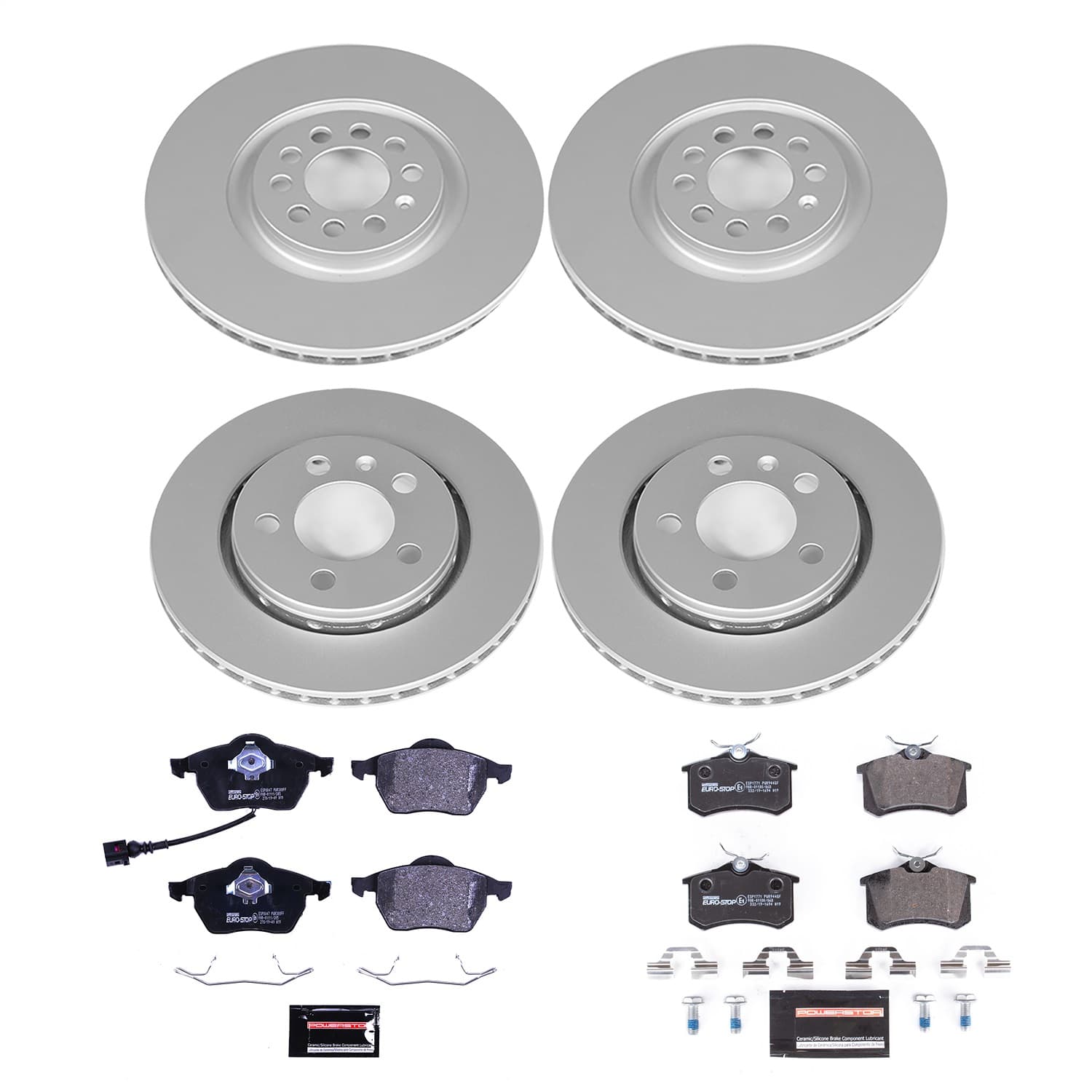 Power Stop - ESK916 - Front and Rear - Disc Brake Pad and Rotor Kit image 1