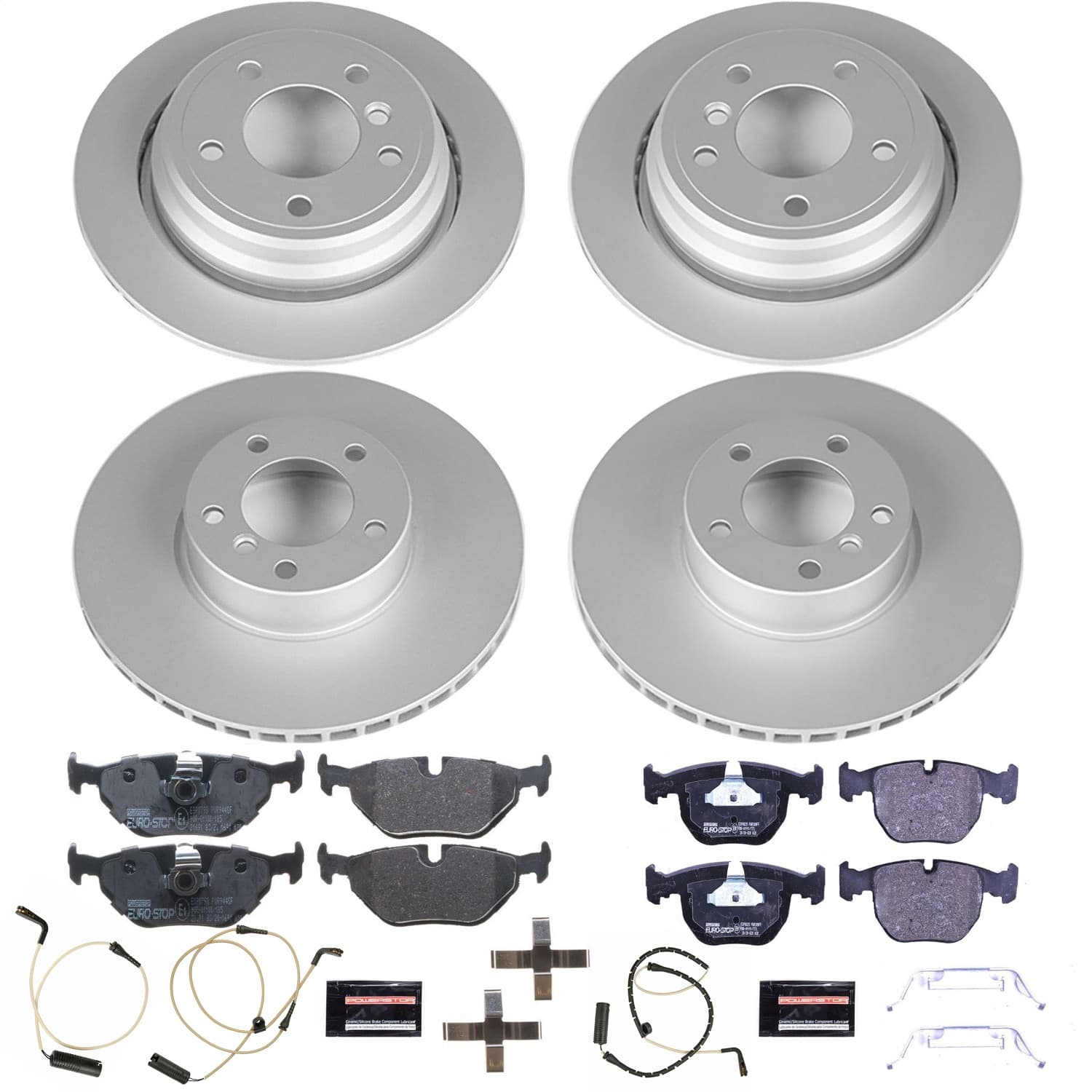 Power Stop - ESK945 - Front and Rear - Disc Brake Pad and Rotor Kit image 1