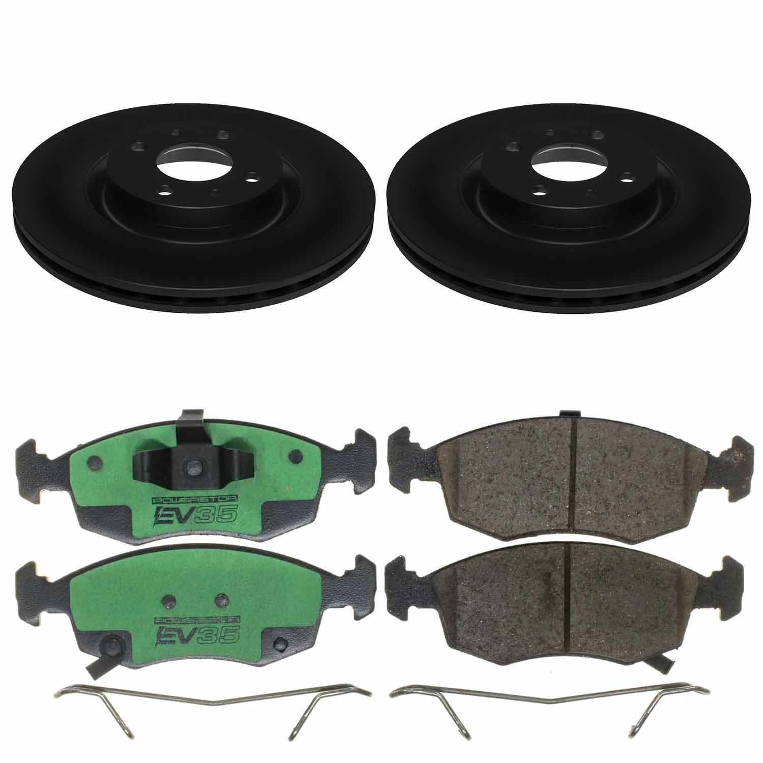 Power Stop - EVK7168 - Front - Disc Brake Pad and Rotor Kit image 1