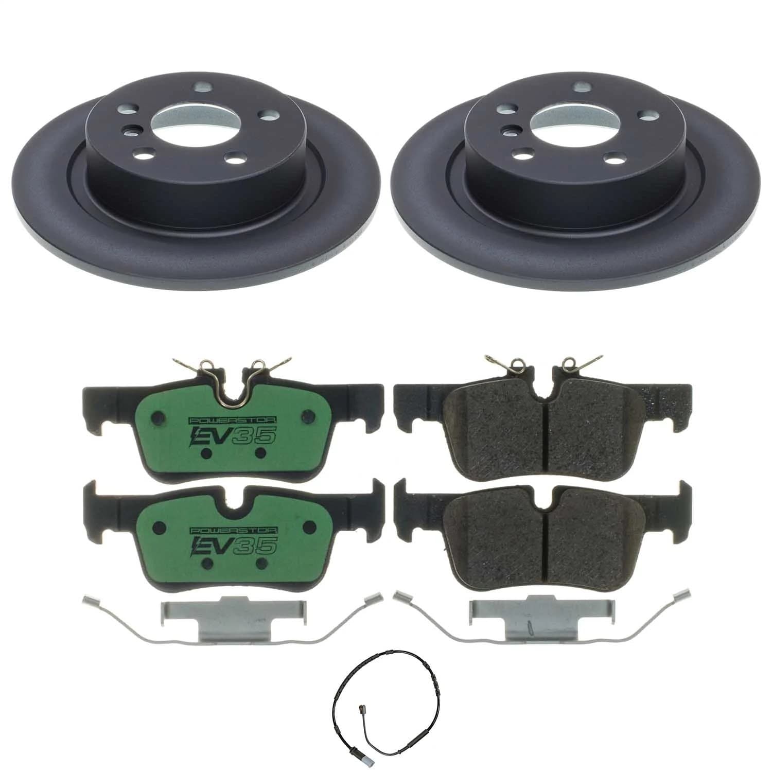 Power Stop - EVK8110 - Rear - Disc Brake Pad and Rotor Kit image 1