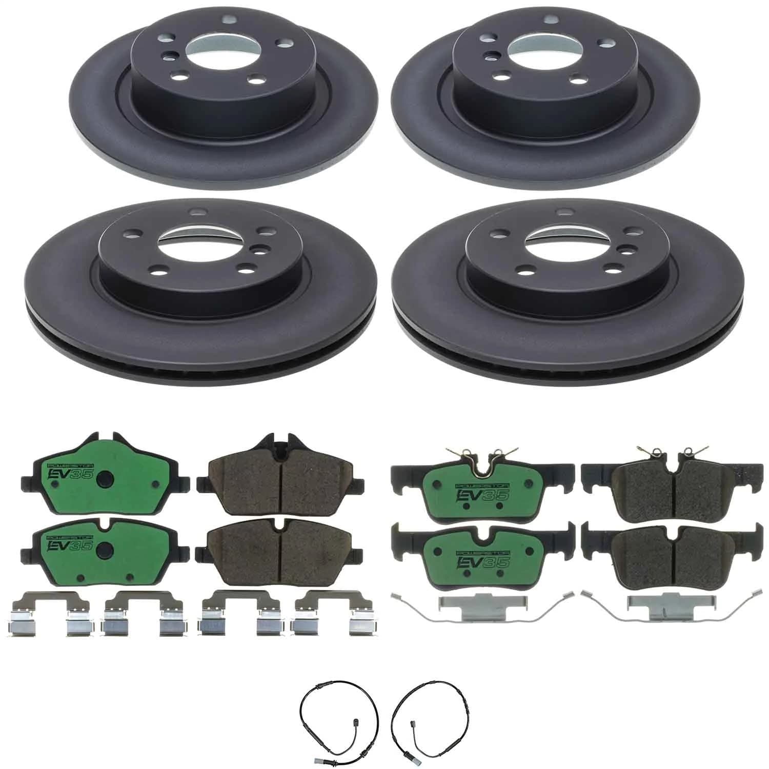 Power Stop - EVK8113 - Front and Rear - Disc Brake Pad and Rotor Kit image 1