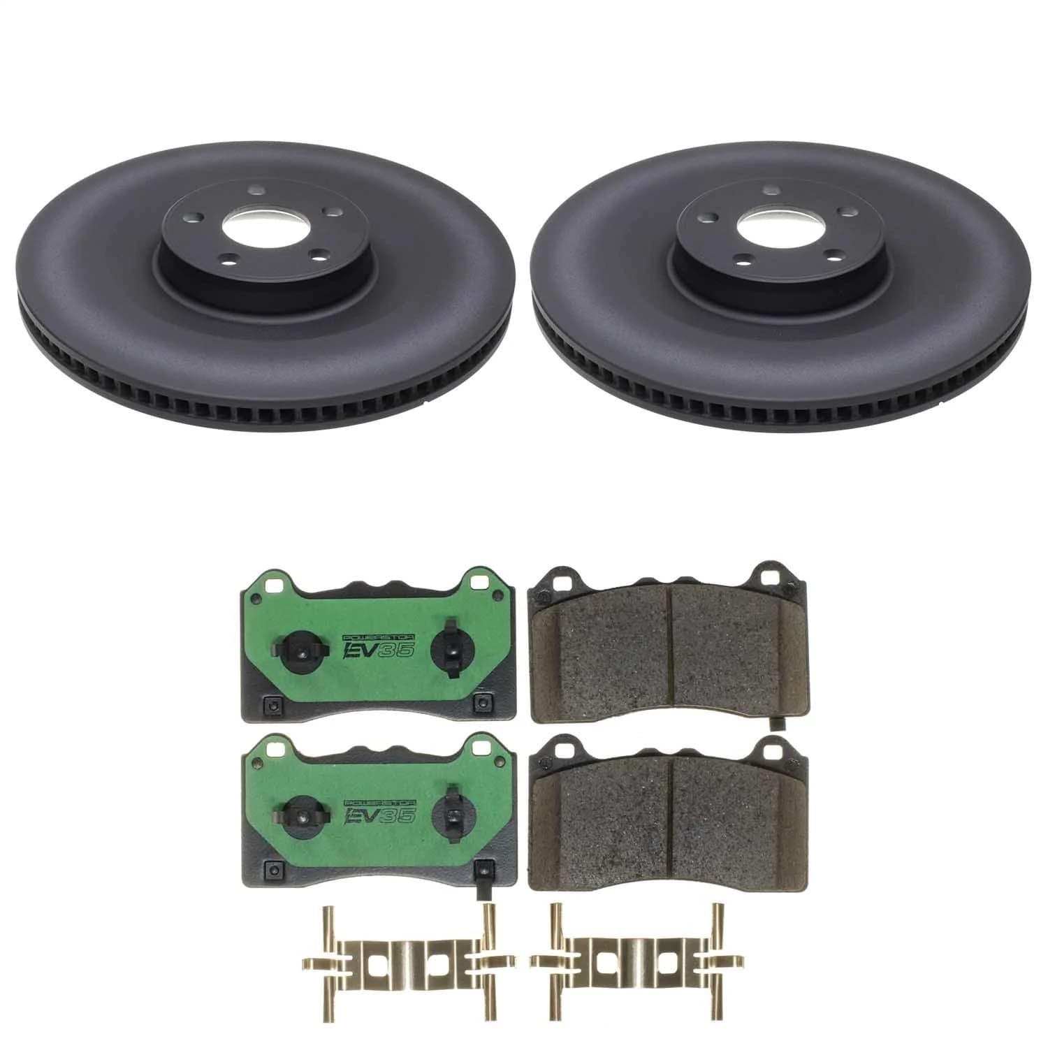 Power Stop - EVK8745 - Front - Disc Brake Pad and Rotor Kit image 1