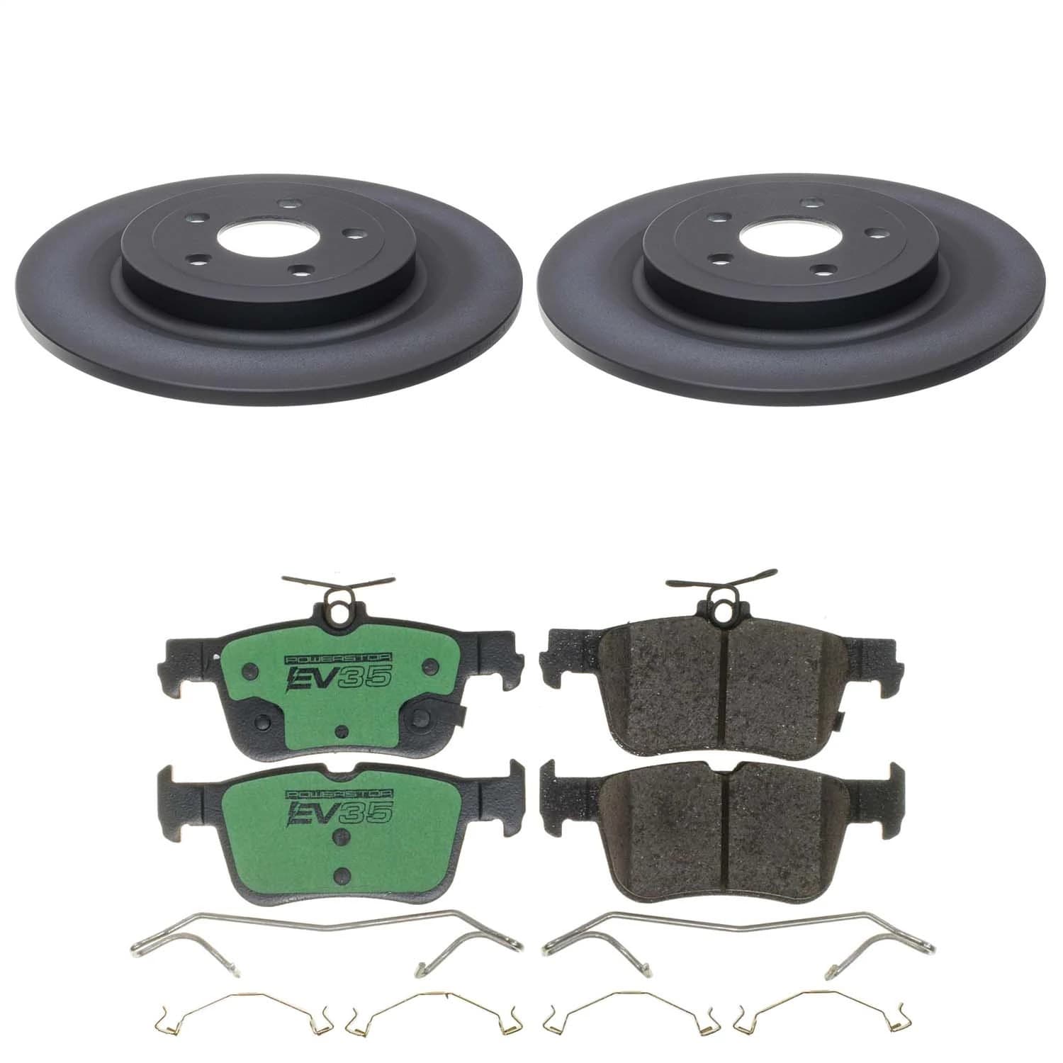 Power Stop - EVK8766 - Rear - Disc Brake Pad and Rotor Kit image 1