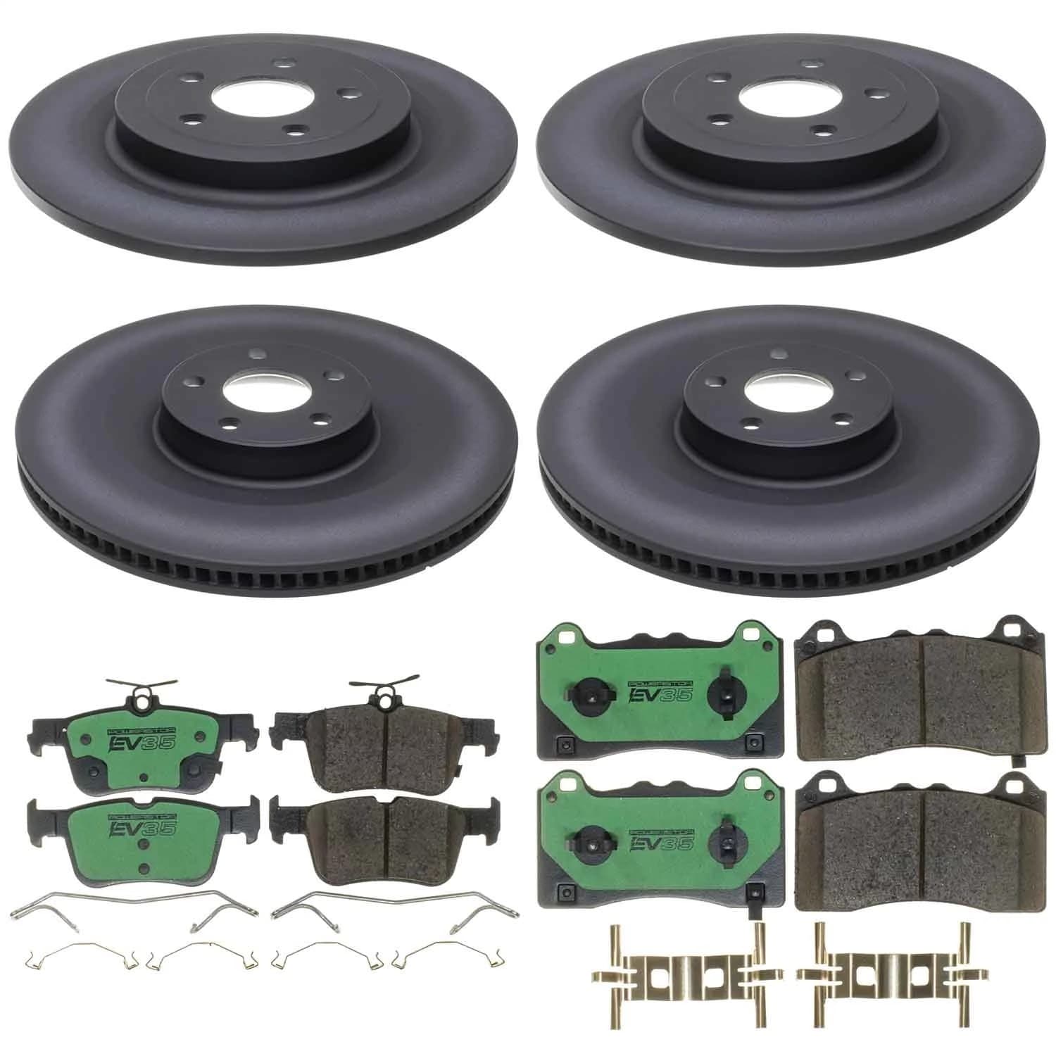 Power Stop - EVK8805 - Front and Rear - Disc Brake Pad and Rotor Kit image 1