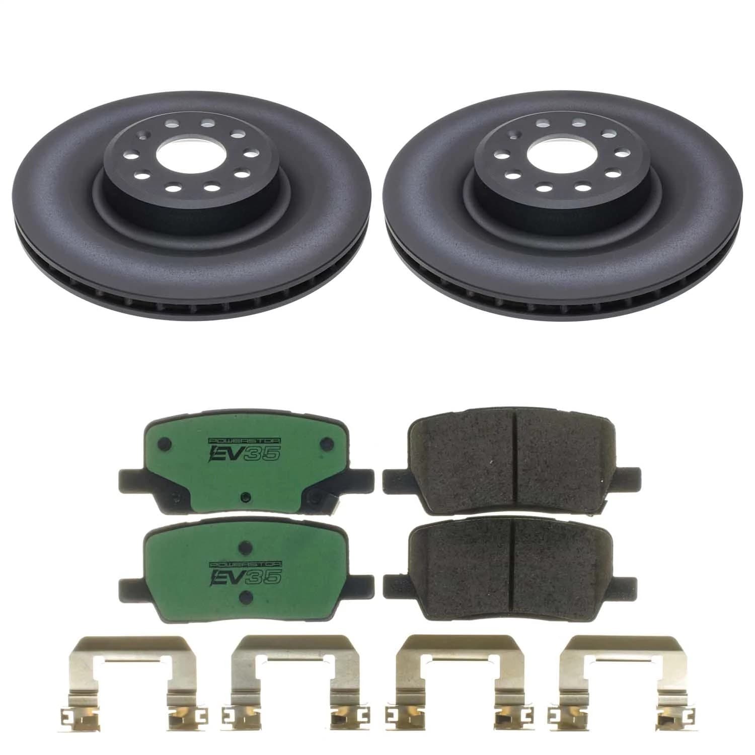 Power Stop - EVK8857 - Rear - Disc Brake Pad and Rotor Kit image 1