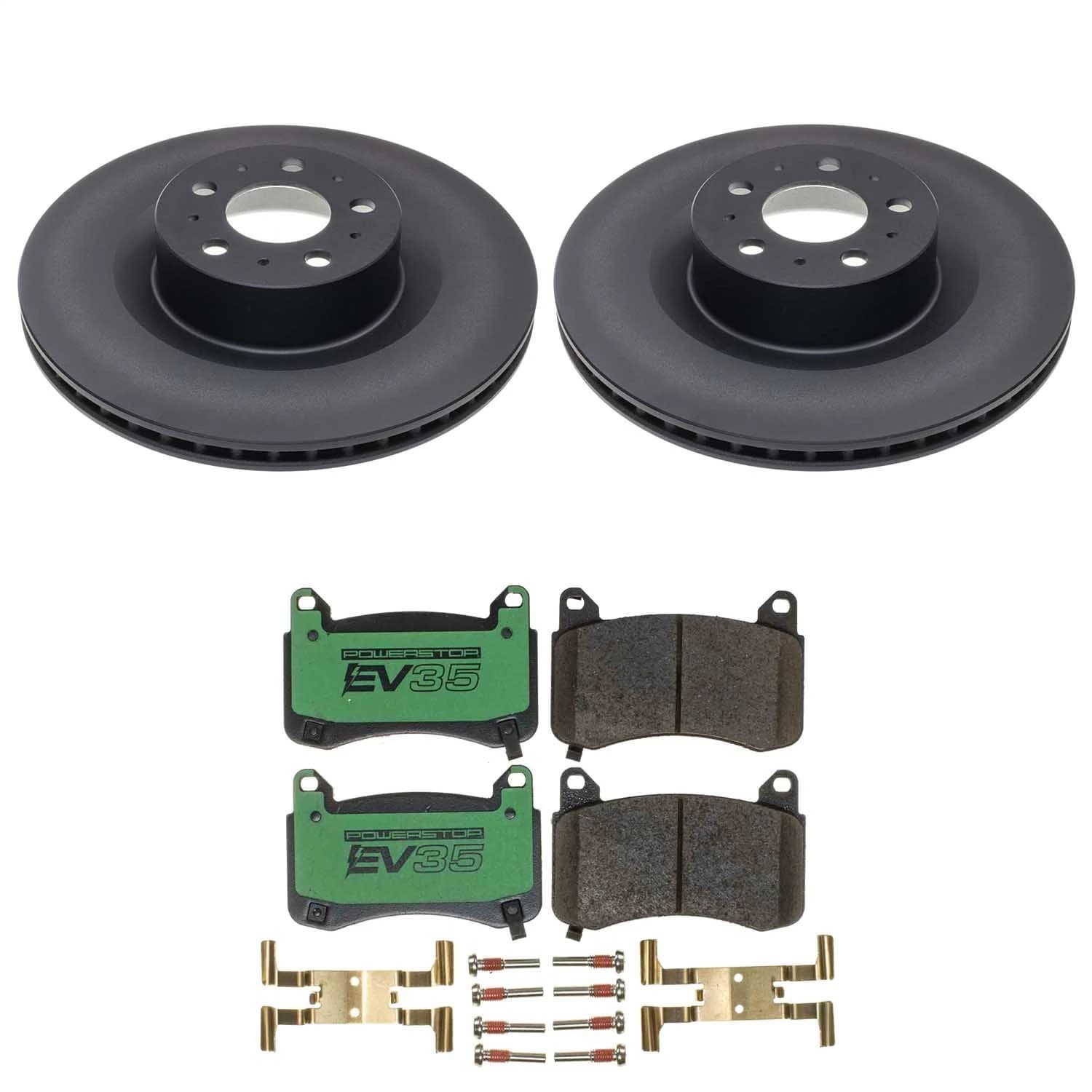 Power Stop - EVK9253 - Front - Disc Brake Pad and Rotor Kit image 1