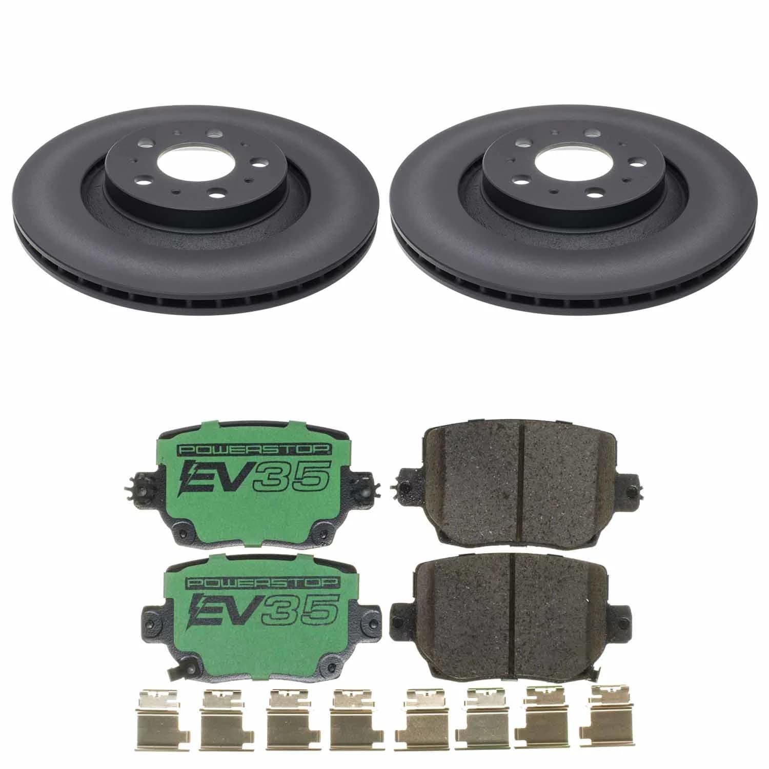 Power Stop - EVK9254 - Rear - Disc Brake Pad and Rotor Kit image 1