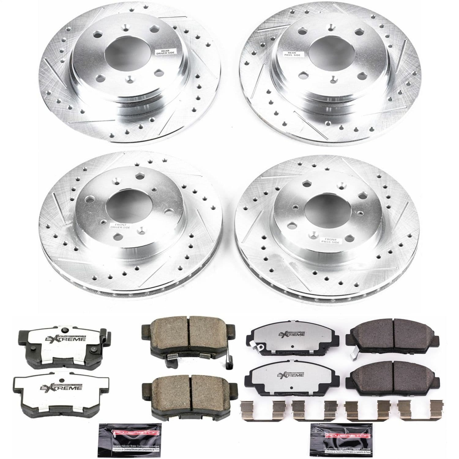Power Stop - K1034-26 - Front and Rear - Disc Brake Pad and Rotor Kit image 1