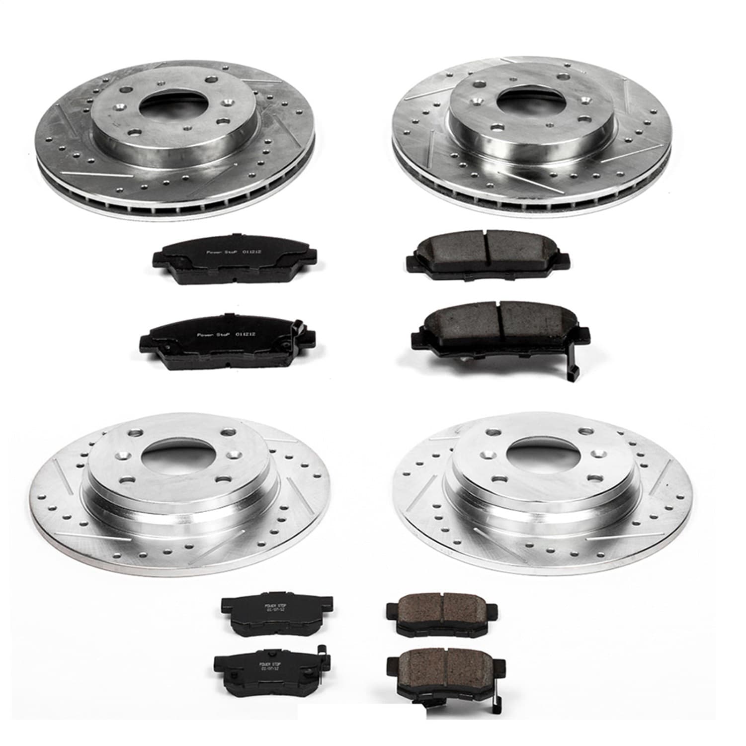 Power Stop - K1034 - Front and Rear - Disc Brake Pad and Rotor Kit image 1