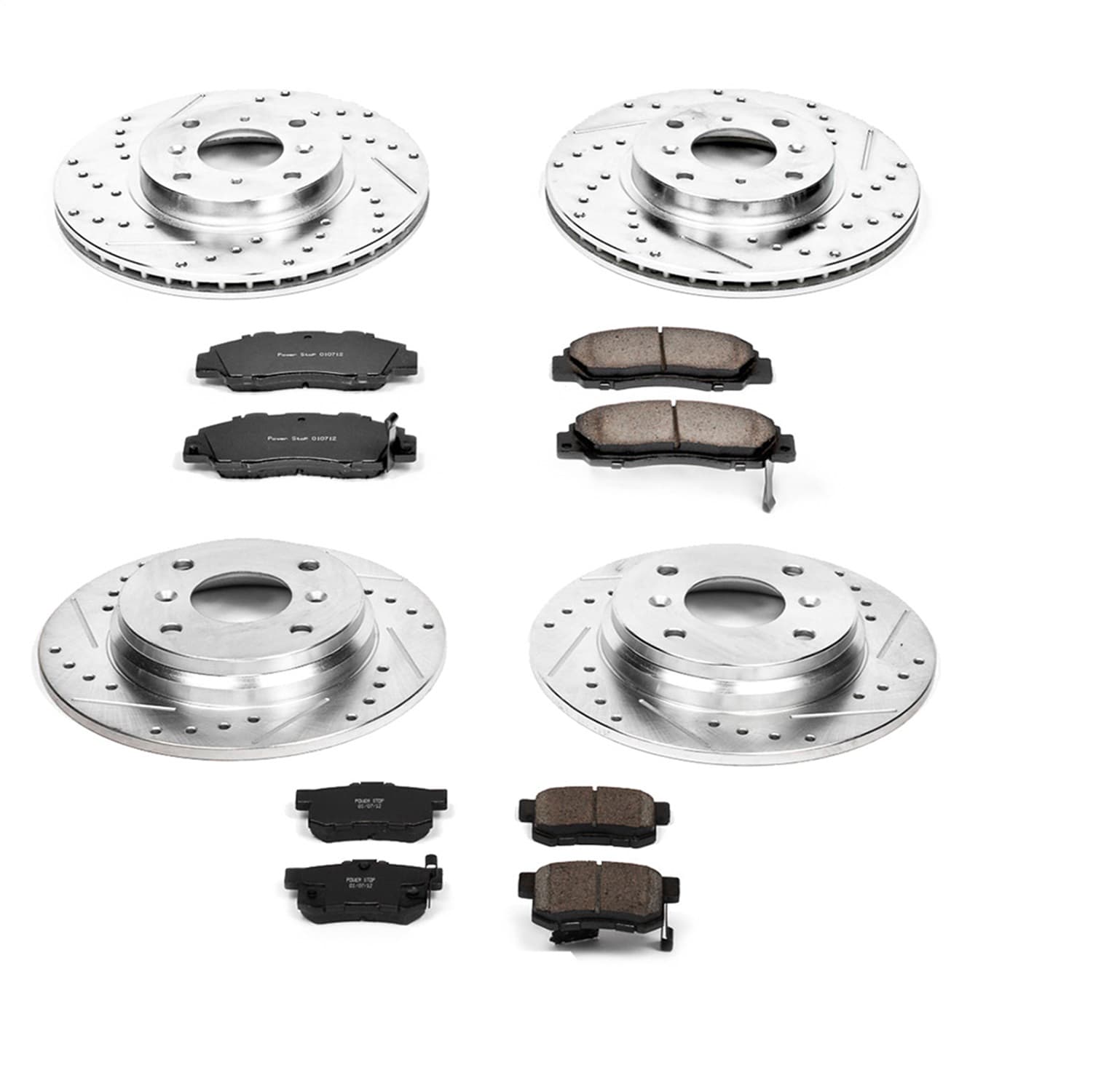 Power Stop - K1038 - Front and Rear - Disc Brake Pad and Rotor Kit image 1