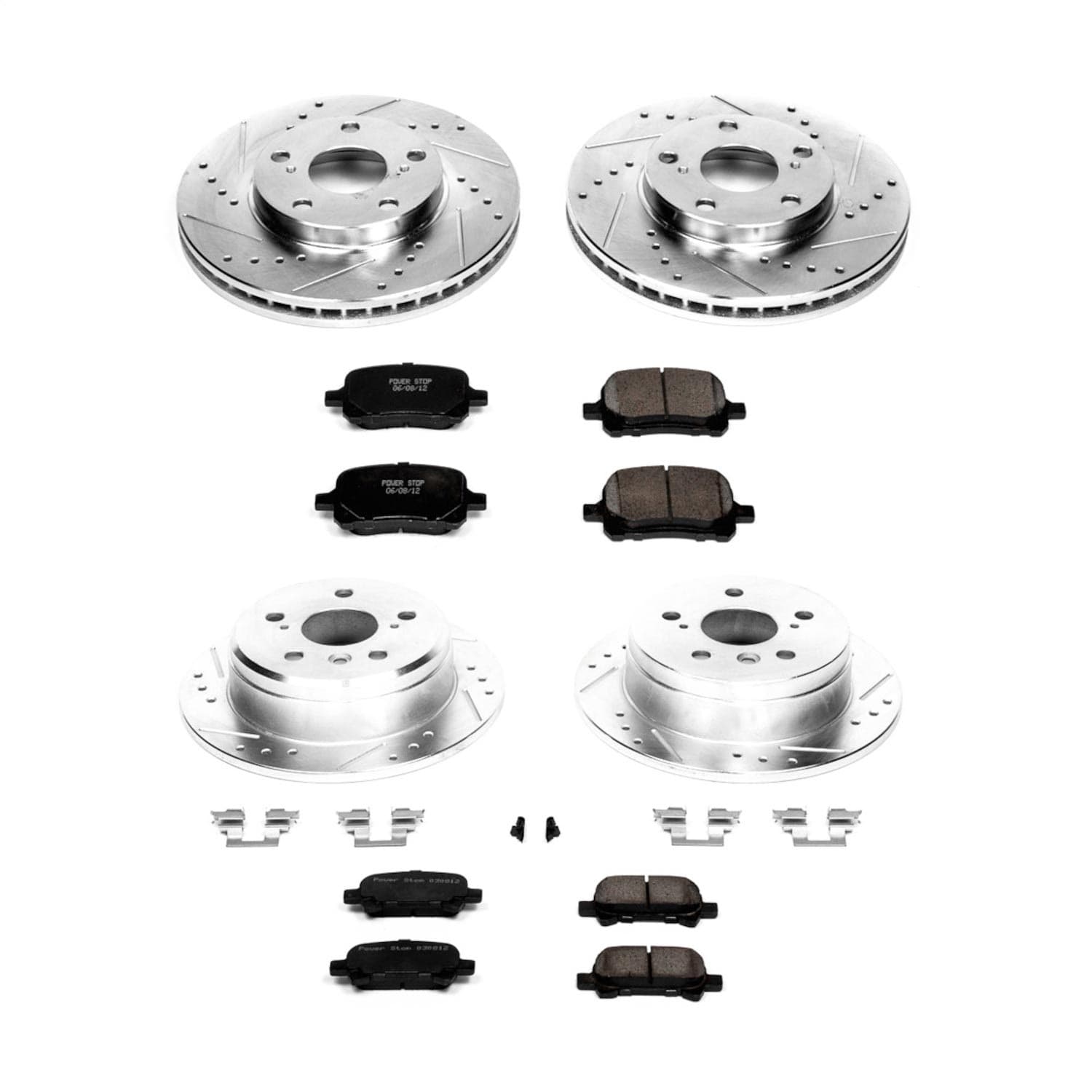 Power Stop - K1060 - Front and Rear - Disc Brake Pad and Rotor Kit image 1
