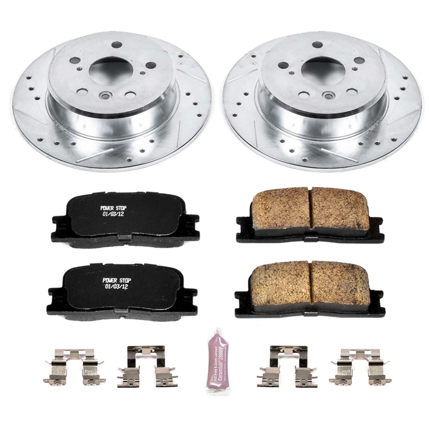 Power Stop - K1069 - Rear - Disc Brake Pad and Rotor Kit image 1