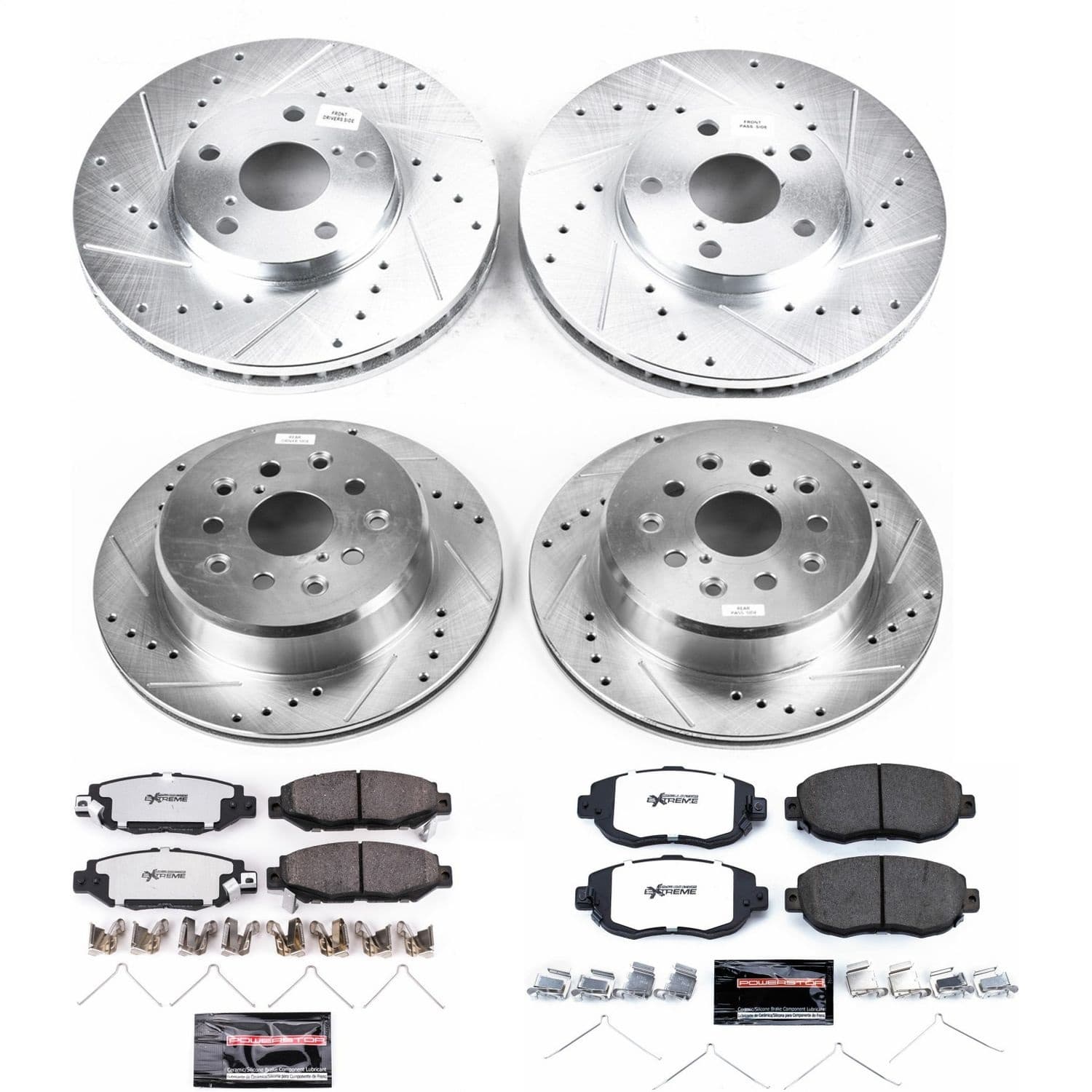 Power Stop - K1078-26 - Front and Rear - Disc Brake Pad and Rotor Kit image 1