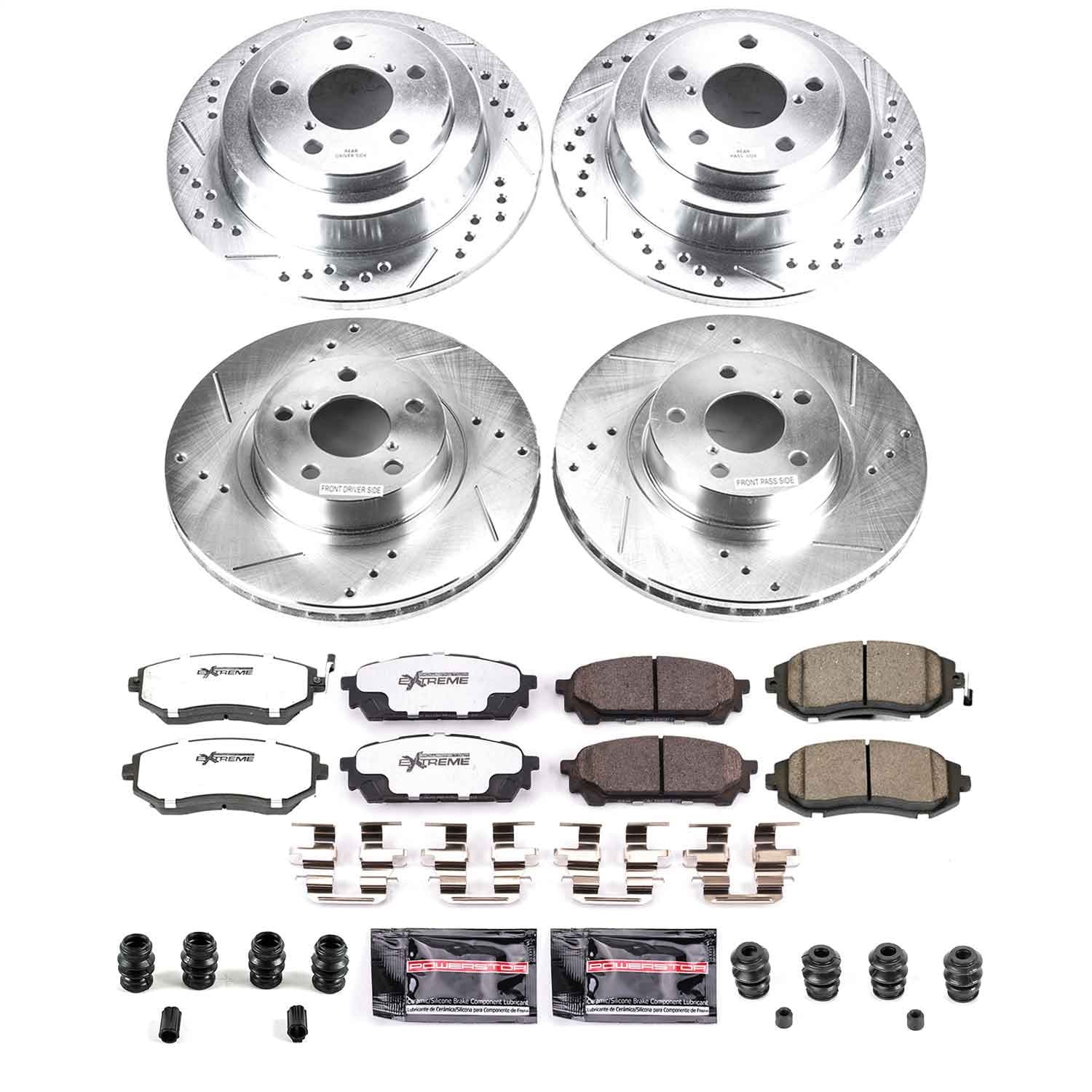Power Stop - K1127-26 - Front and Rear - Disc Brake Pad and Rotor Kit image 1