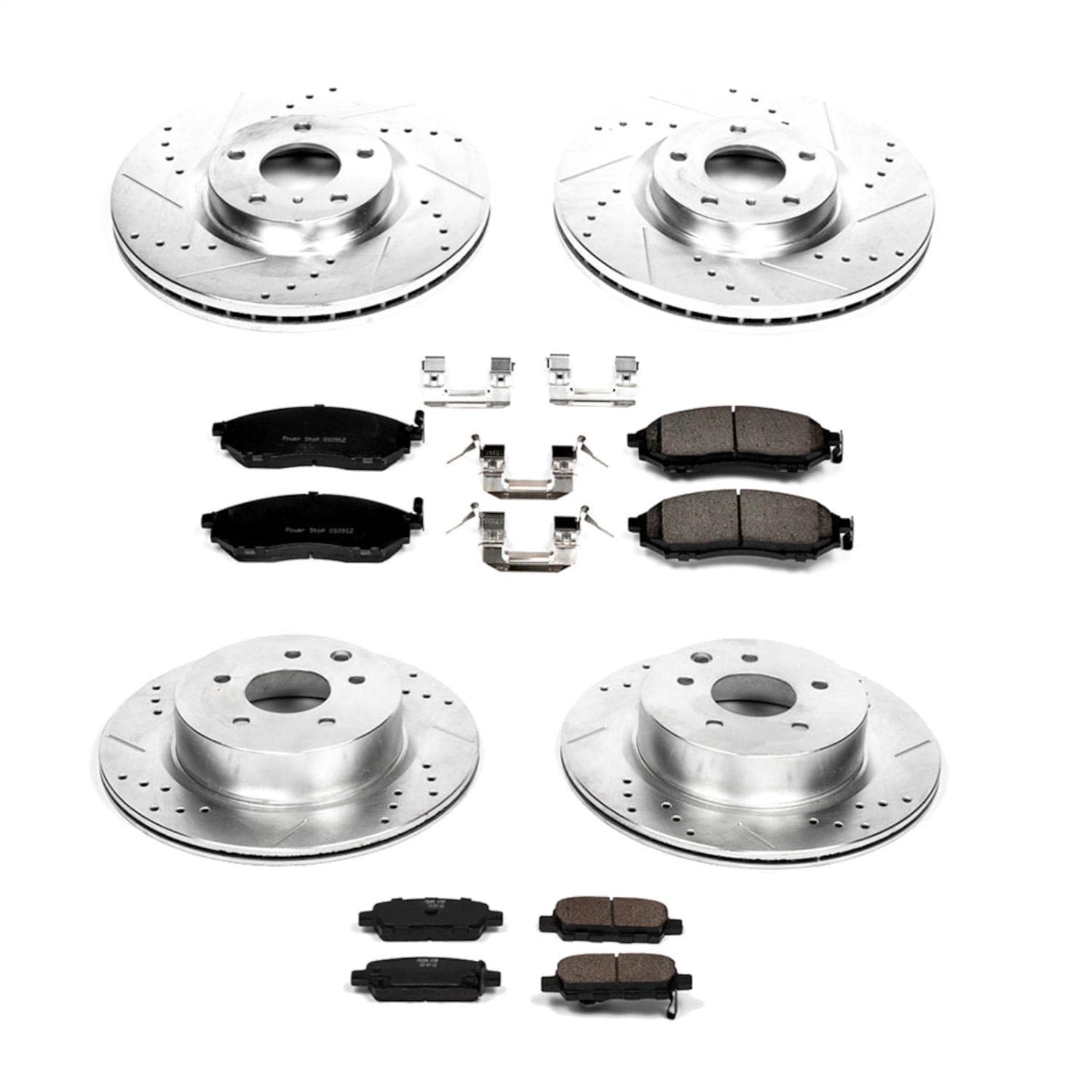 Power Stop - K114 - Front and Rear - Disc Brake Pad and Rotor Kit image 1