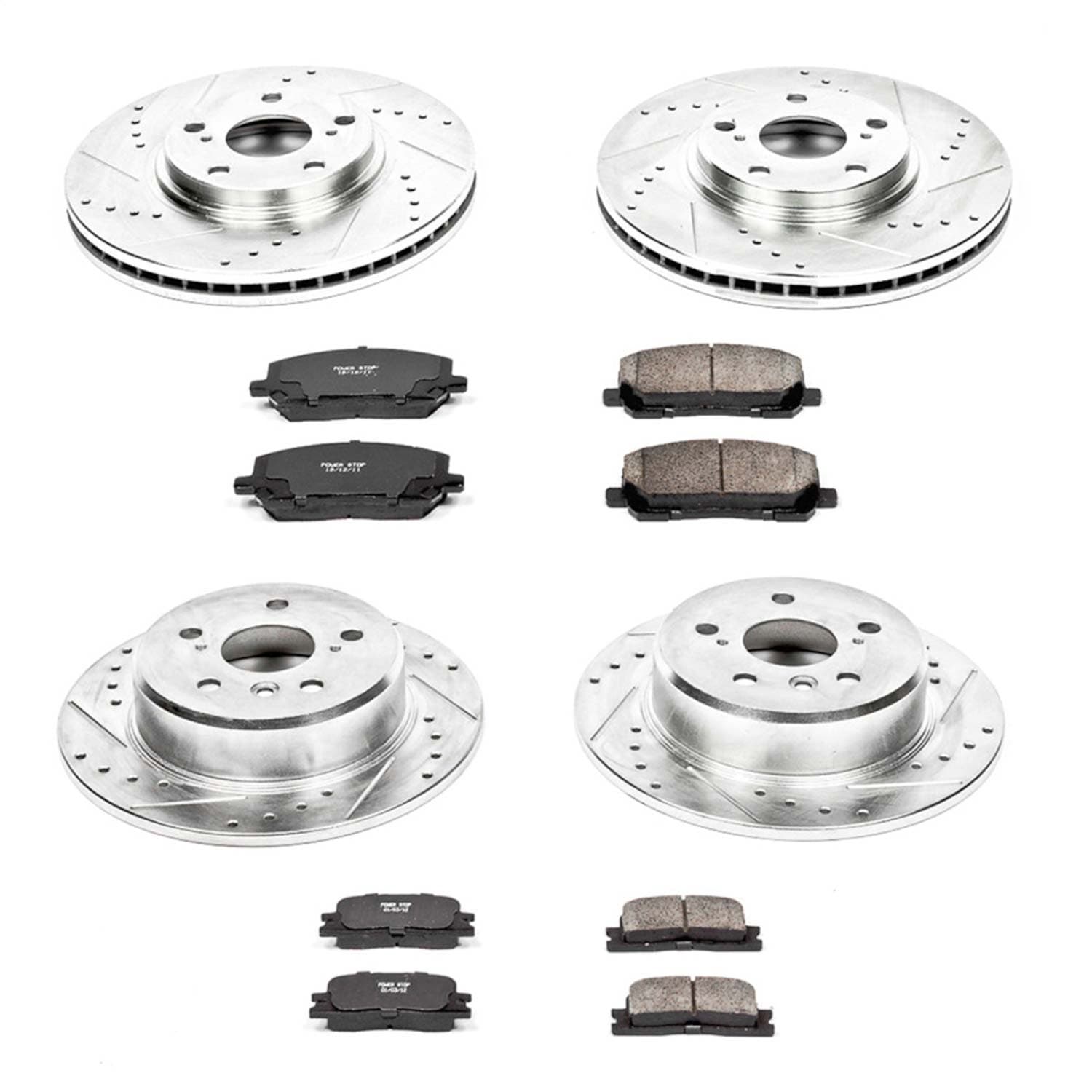 Power Stop - K1140 - Front and Rear - Disc Brake Pad and Rotor Kit image 1