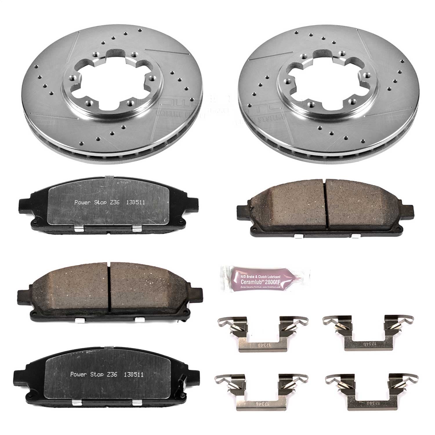 Power Stop - K1175-36 - Front - Disc Brake Pad and Rotor Kit image 1