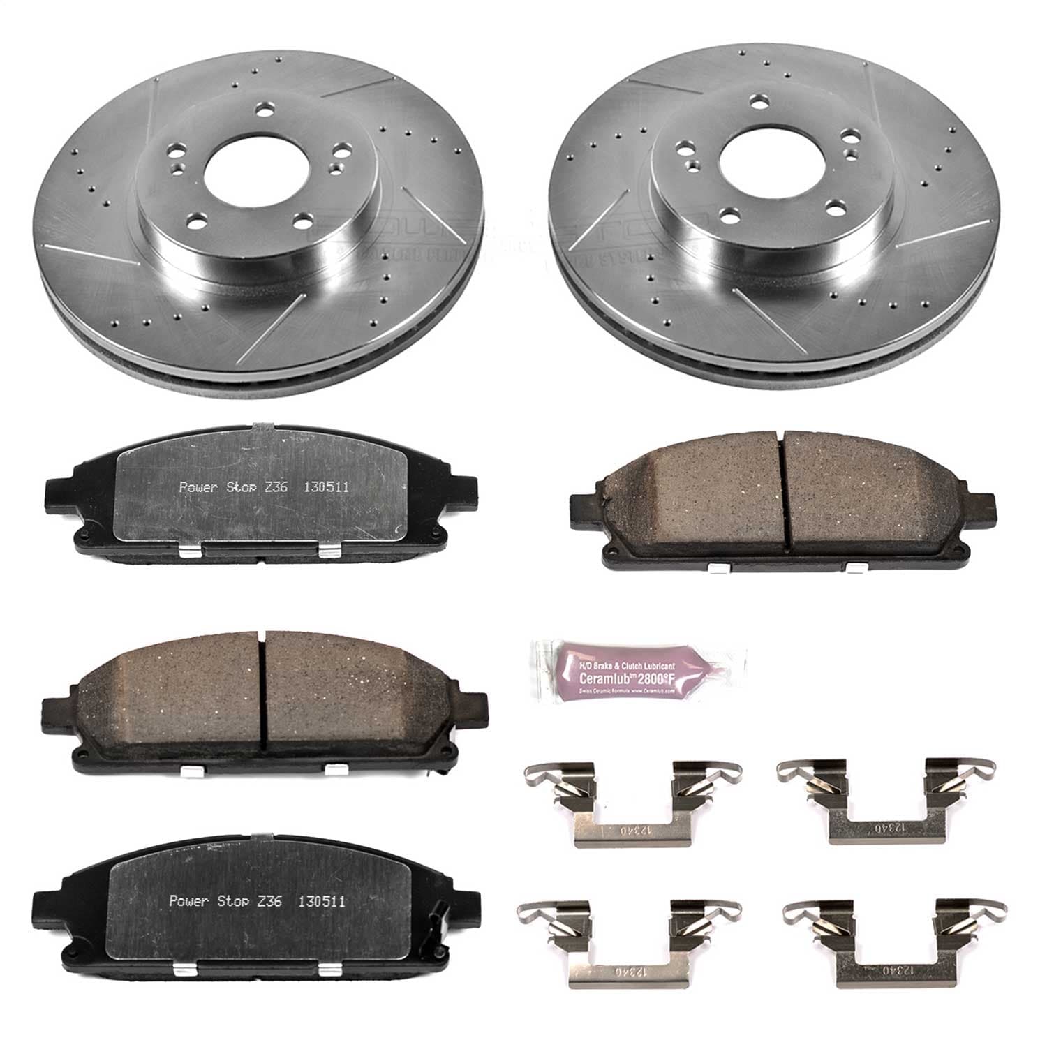 Power Stop - K1179-36 - Front - Disc Brake Pad and Rotor Kit image 1