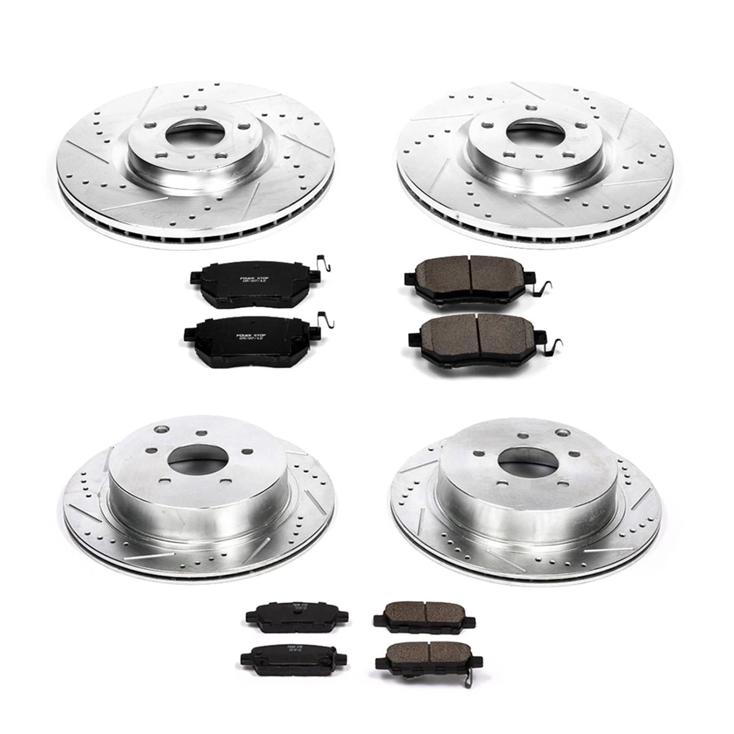 Power Stop - K119 - Front and Rear - Disc Brake Pad and Rotor Kit image 1