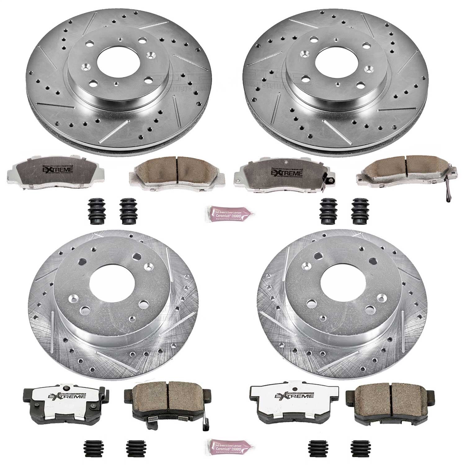 Power Stop - K1238-26 - Front and Rear - Disc Brake Pad and Rotor Kit image 1