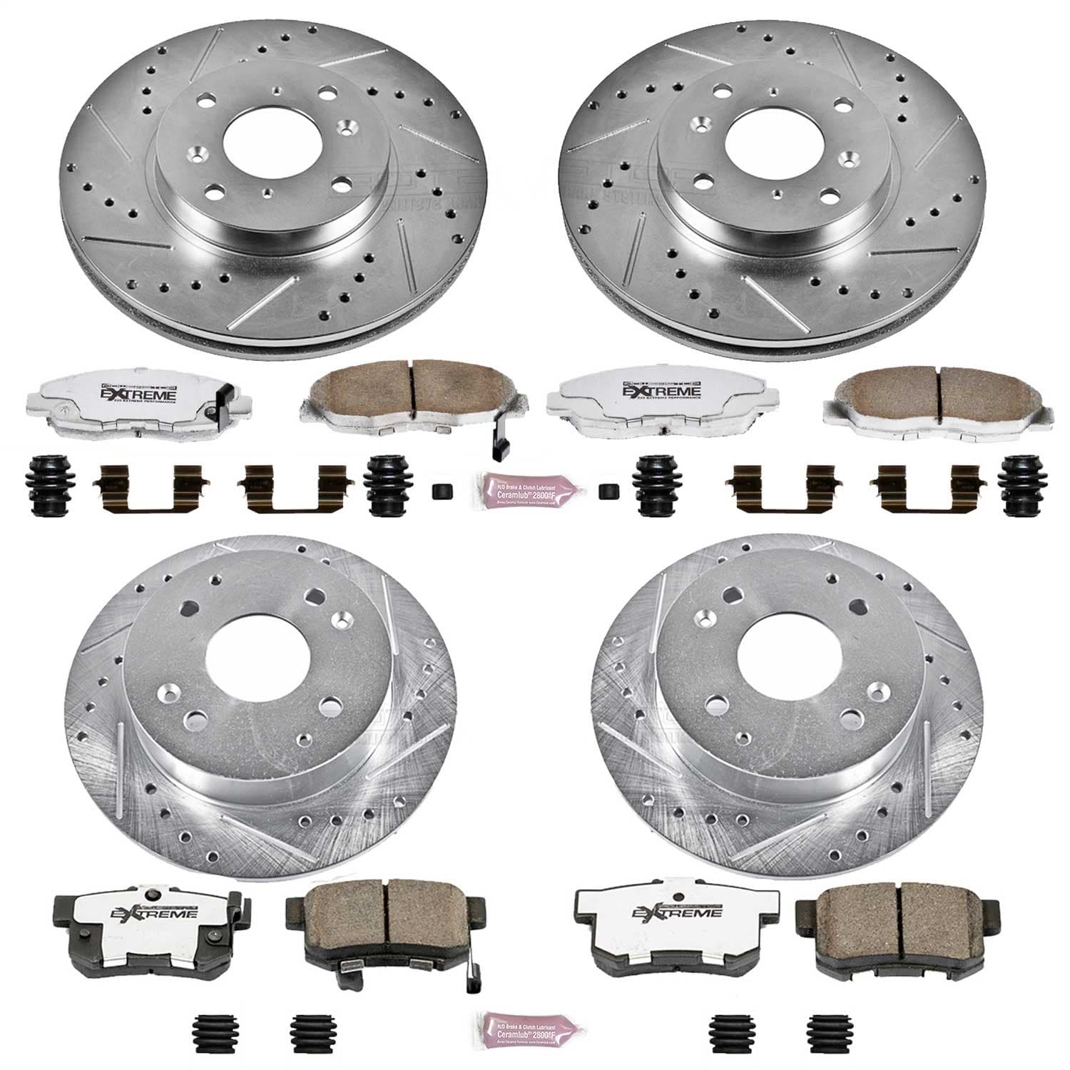 Power Stop - K1240-26 - Front and Rear - Disc Brake Pad and Rotor Kit image 1