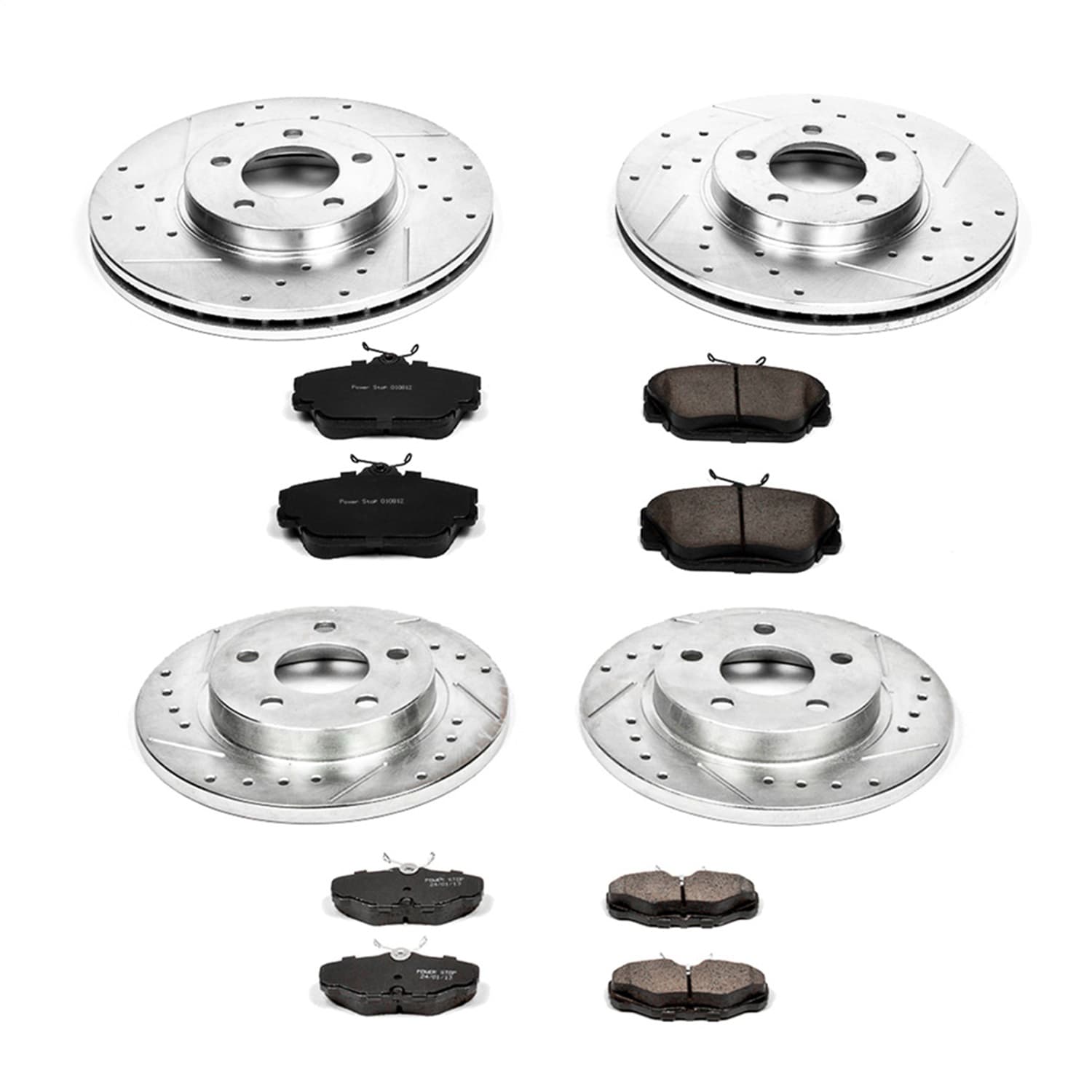Power Stop - K1320 - Front and Rear - Disc Brake Pad and Rotor Kit image 1