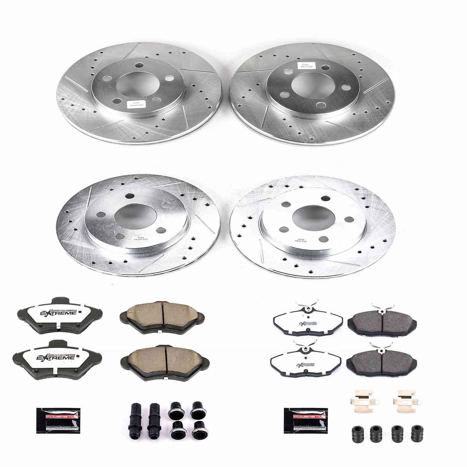 Power Stop - K1326-26 - Front and Rear - Disc Brake Pad and Rotor Kit image 1