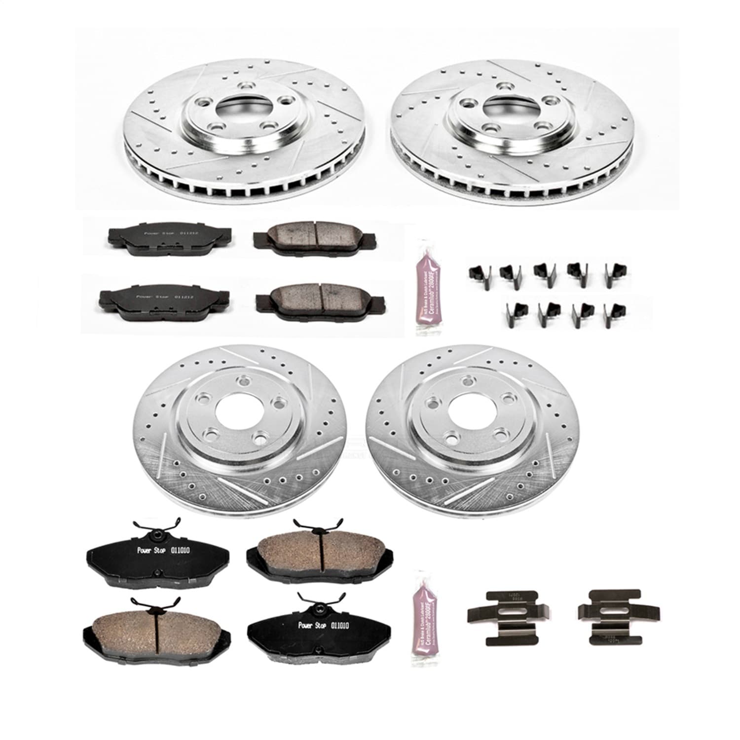 Power Stop - K1352 - Front and Rear - Disc Brake Pad and Rotor Kit image 1