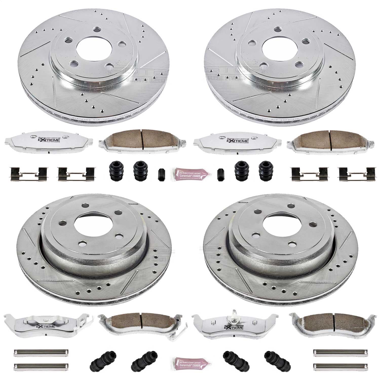 Power Stop - K1365-26 - Front and Rear - Disc Brake Pad and Rotor Kit image 1