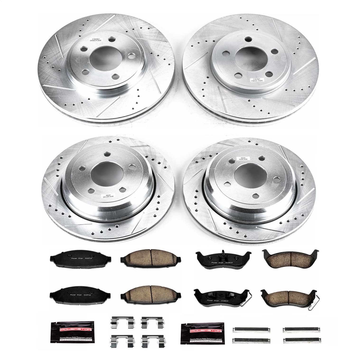 Power Stop - K1365 - Front and Rear - Disc Brake Pad and Rotor Kit image 1