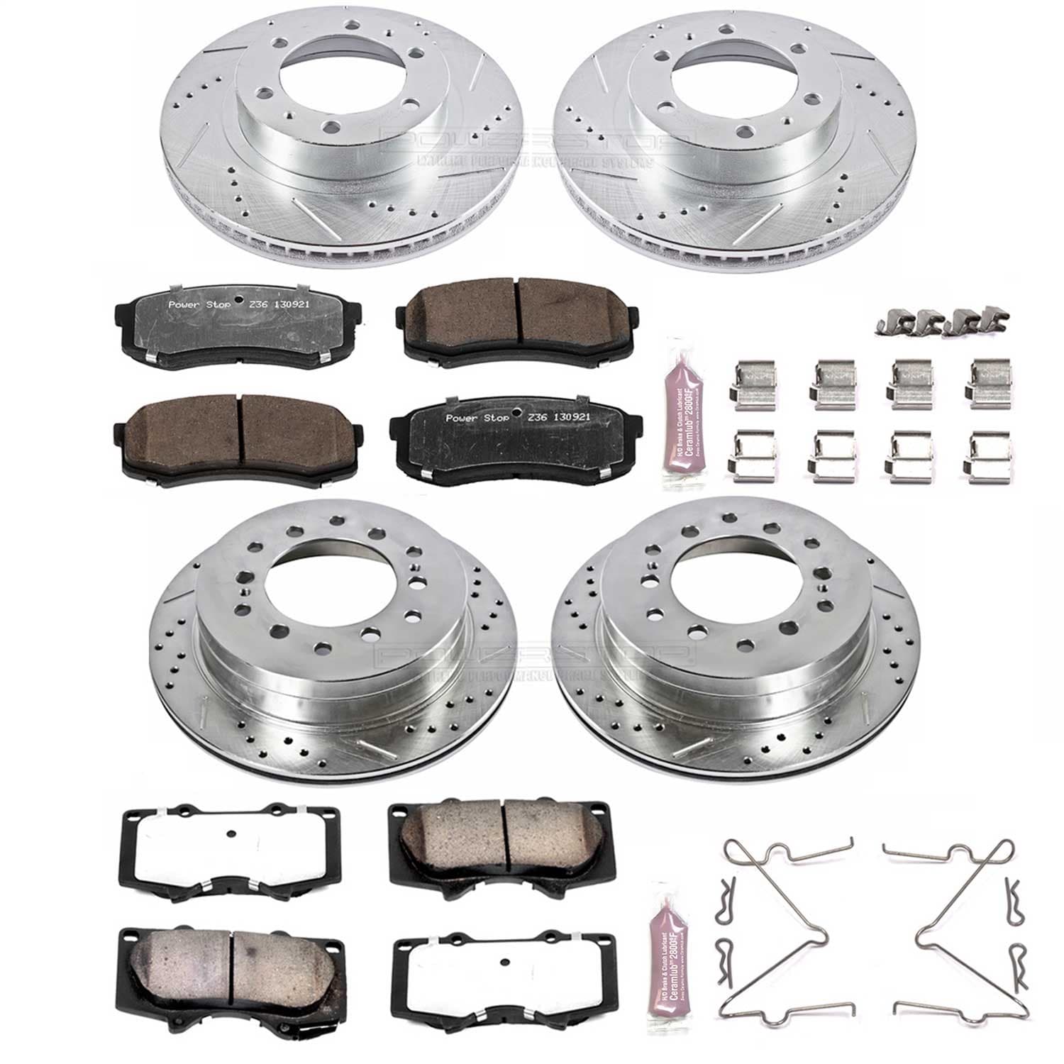 Power Stop - K138-36 - Front and Rear - Disc Brake Pad and Rotor Kit image 1