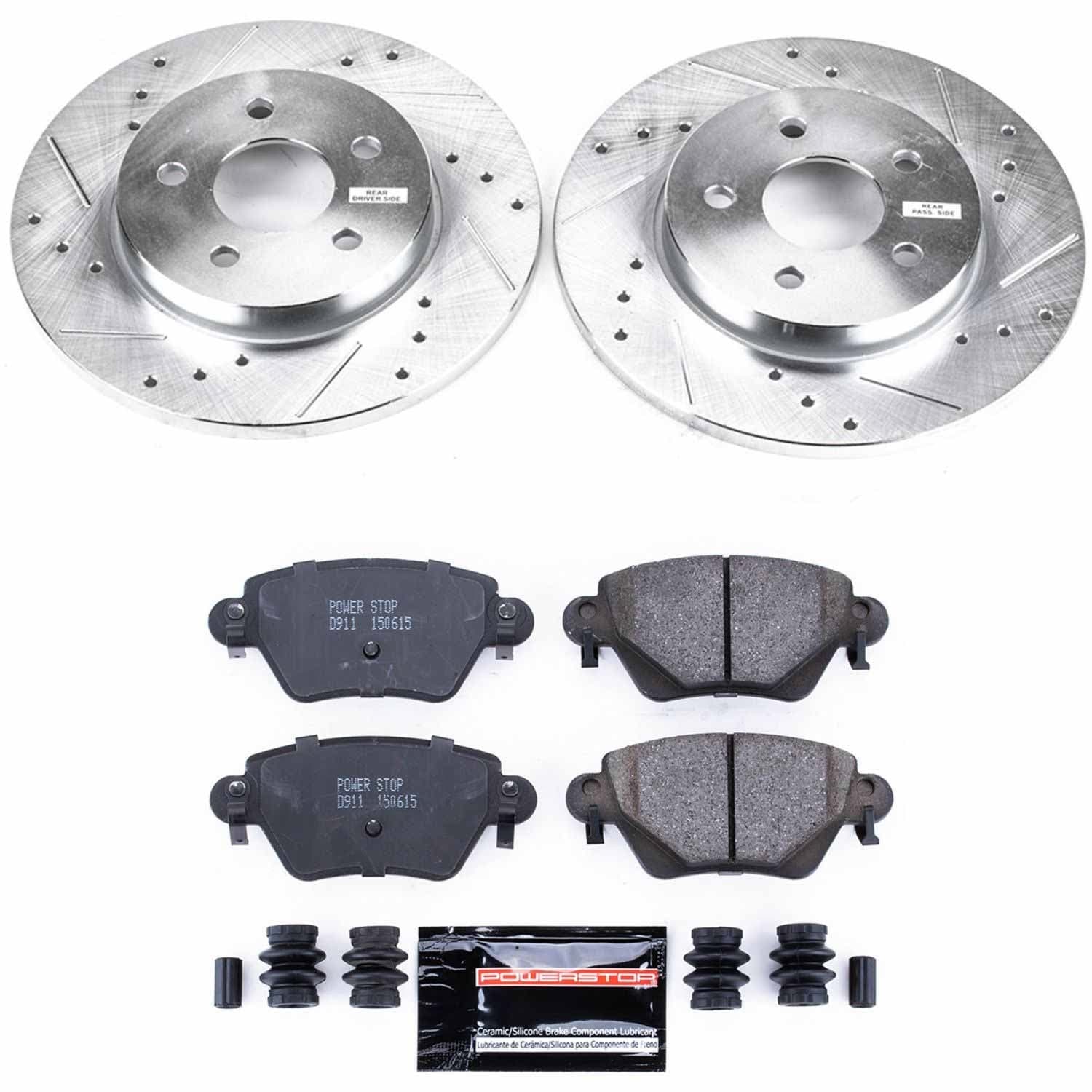 Power Stop - K1390 - Rear - Disc Brake Pad and Rotor Kit image 1
